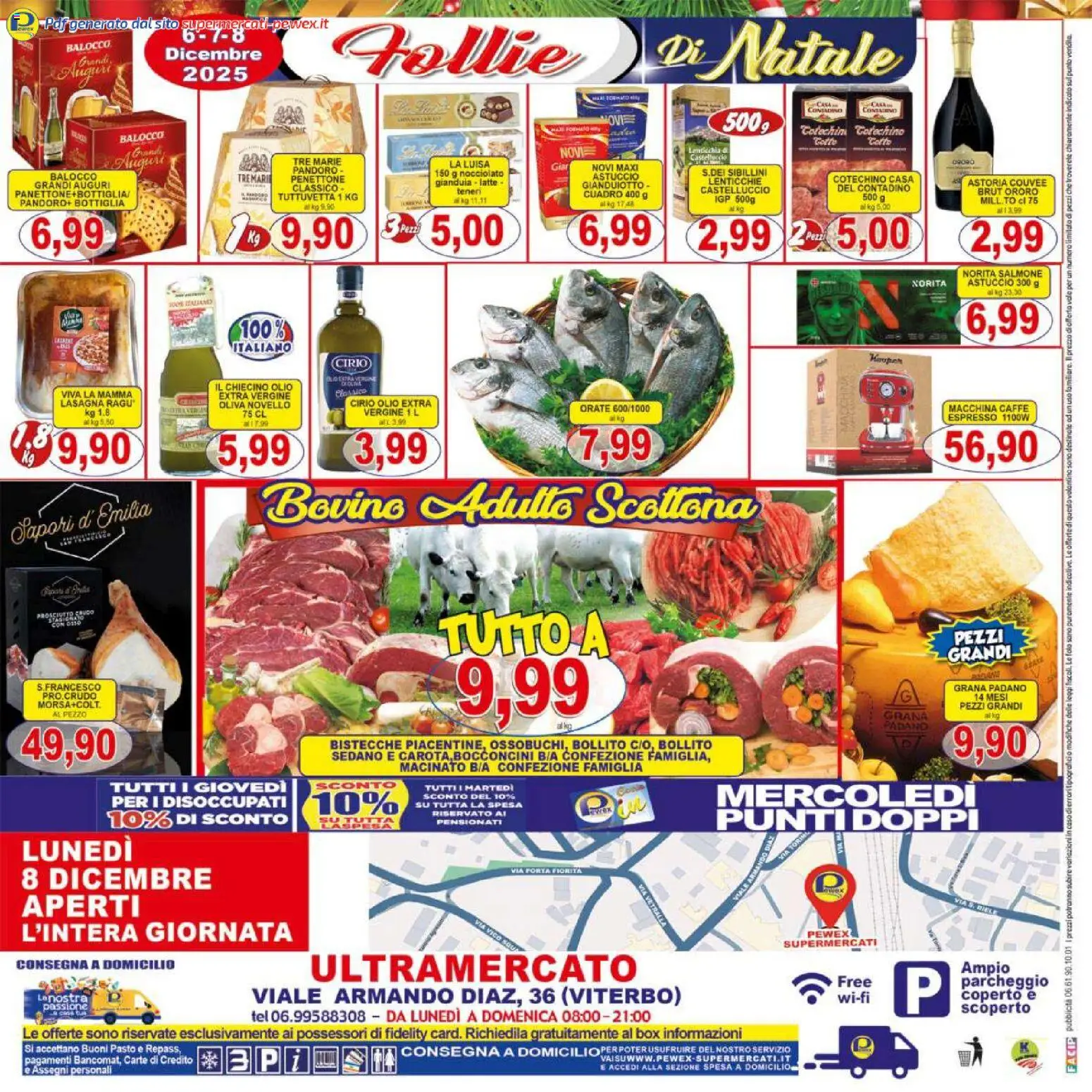 Volantino Pewex del 06.12.2025 | Pagina: 32 | Prodotti: Salmone, Sedano, Olio, Lasagna