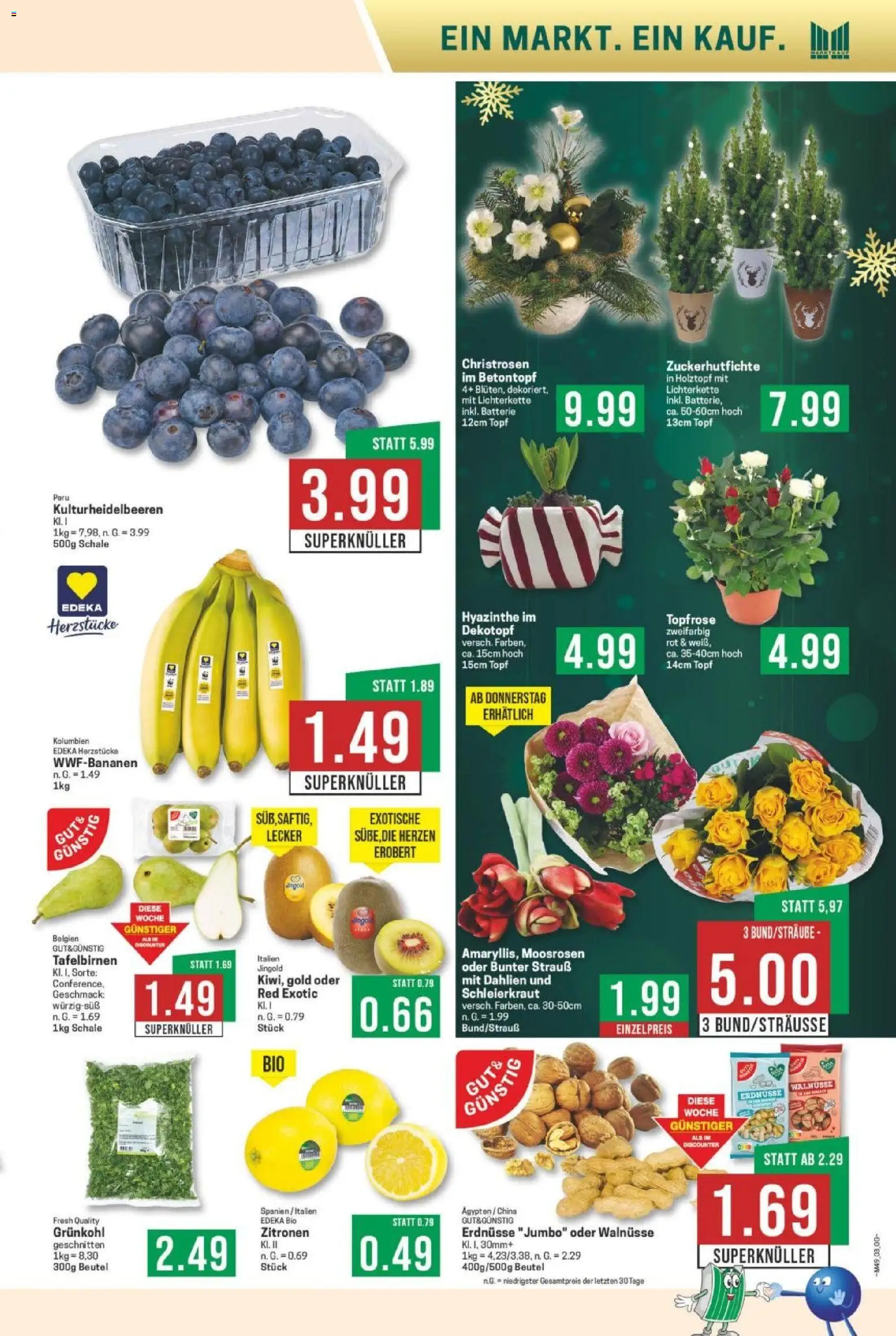 Marktkauf Prospekt 	 – gültig ab 01.12.2025 | Seite: 3 | Produkte: Erdnüsse, Walnüsse, Batterie, Zitronen