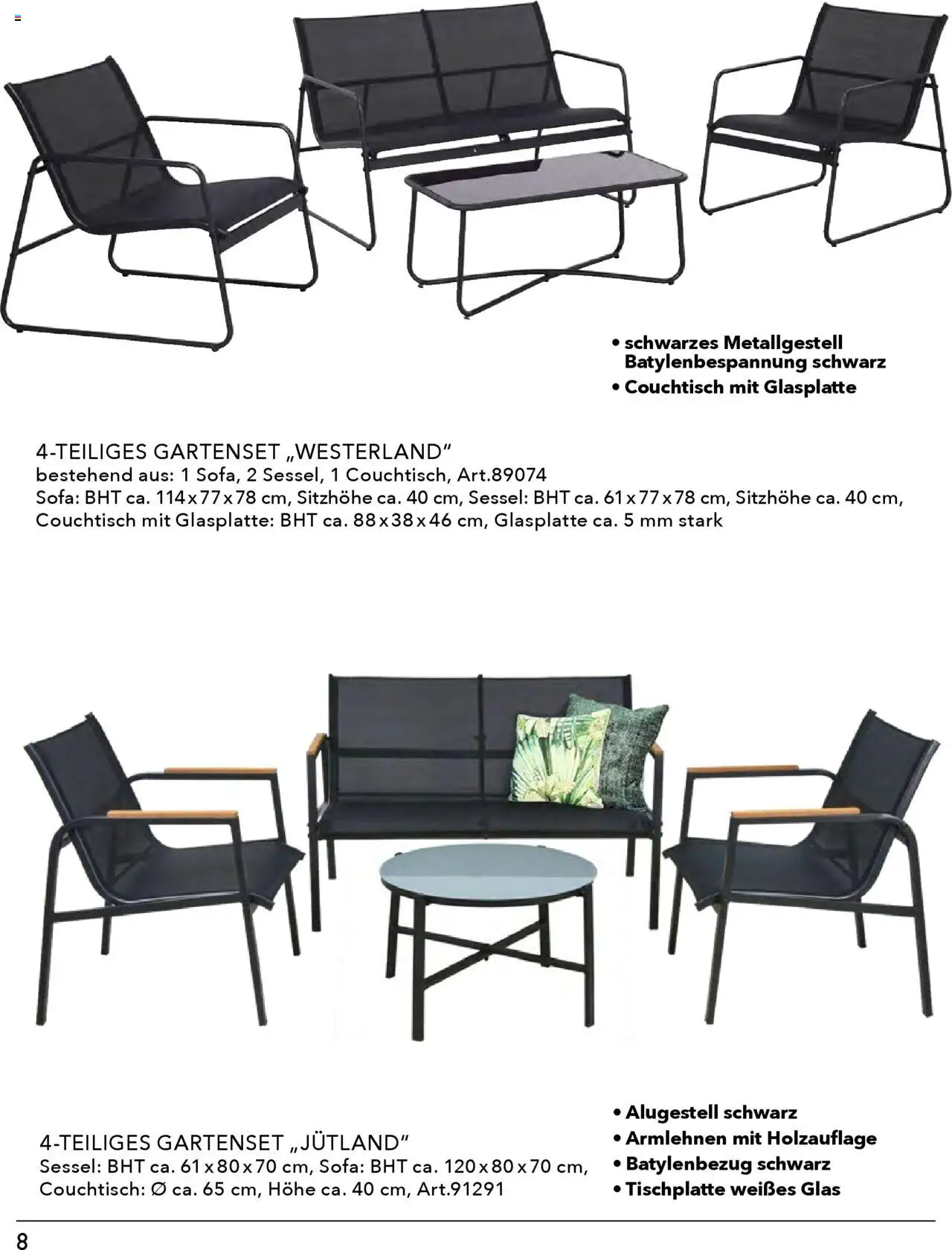 Rahaus Prospekt Gartenmöbel – gültig ab 07.04.2025 | Seite: 8 | Produkte: Sofa, Sessel, Couchtisch