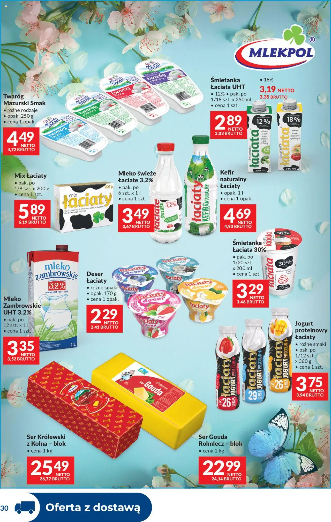 Makro Gazetka - Dystrybucja do sklepów od 19.08.2025 | Strona: 30 | Produkty: Kefir, Kefir naturalny, Ser, Jogurt