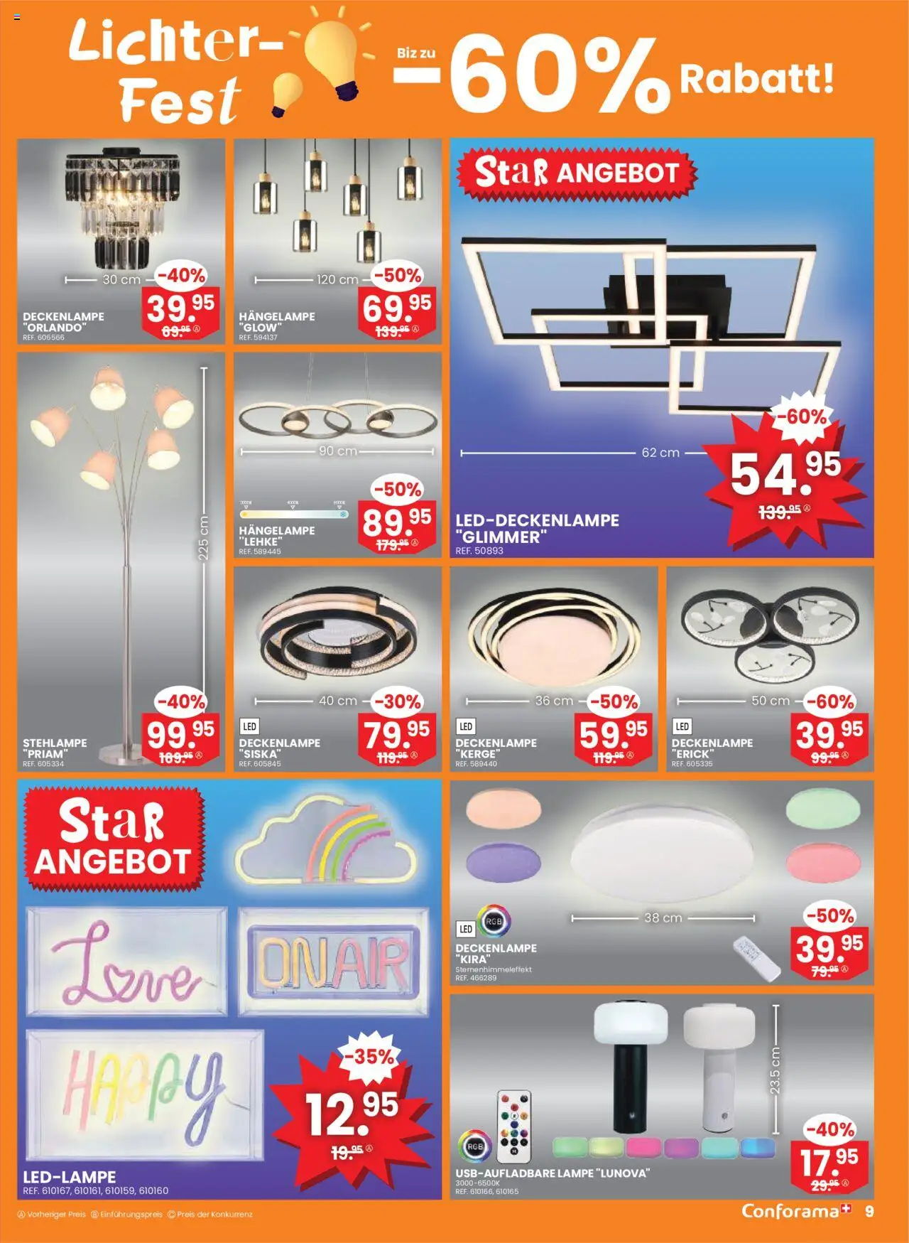 Conforama Aktionen – gültig ab 01.10.2025 | Seite: 9 | Produkte: Lampe