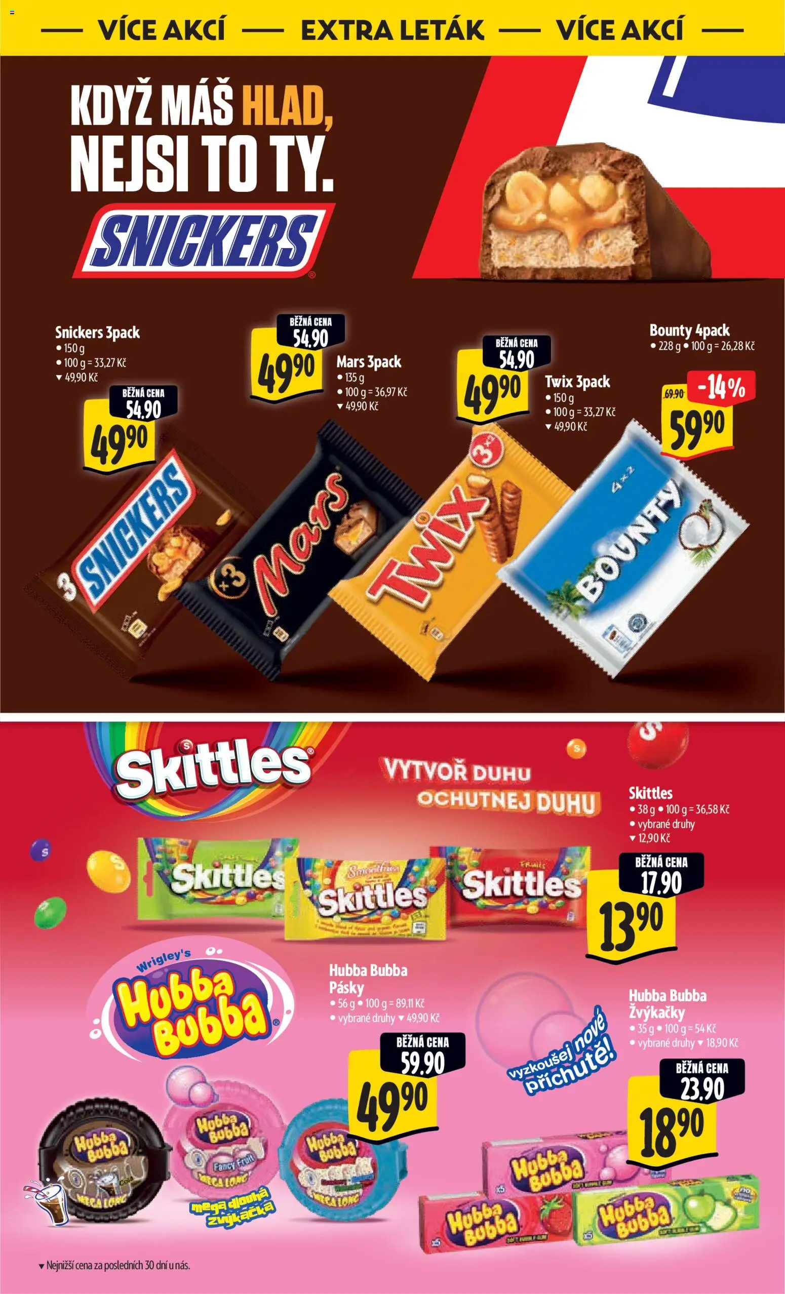 Albert leták - Hypermarket od 19.11.2025 | Strana: 50 | Produkty: Twix, Skittles