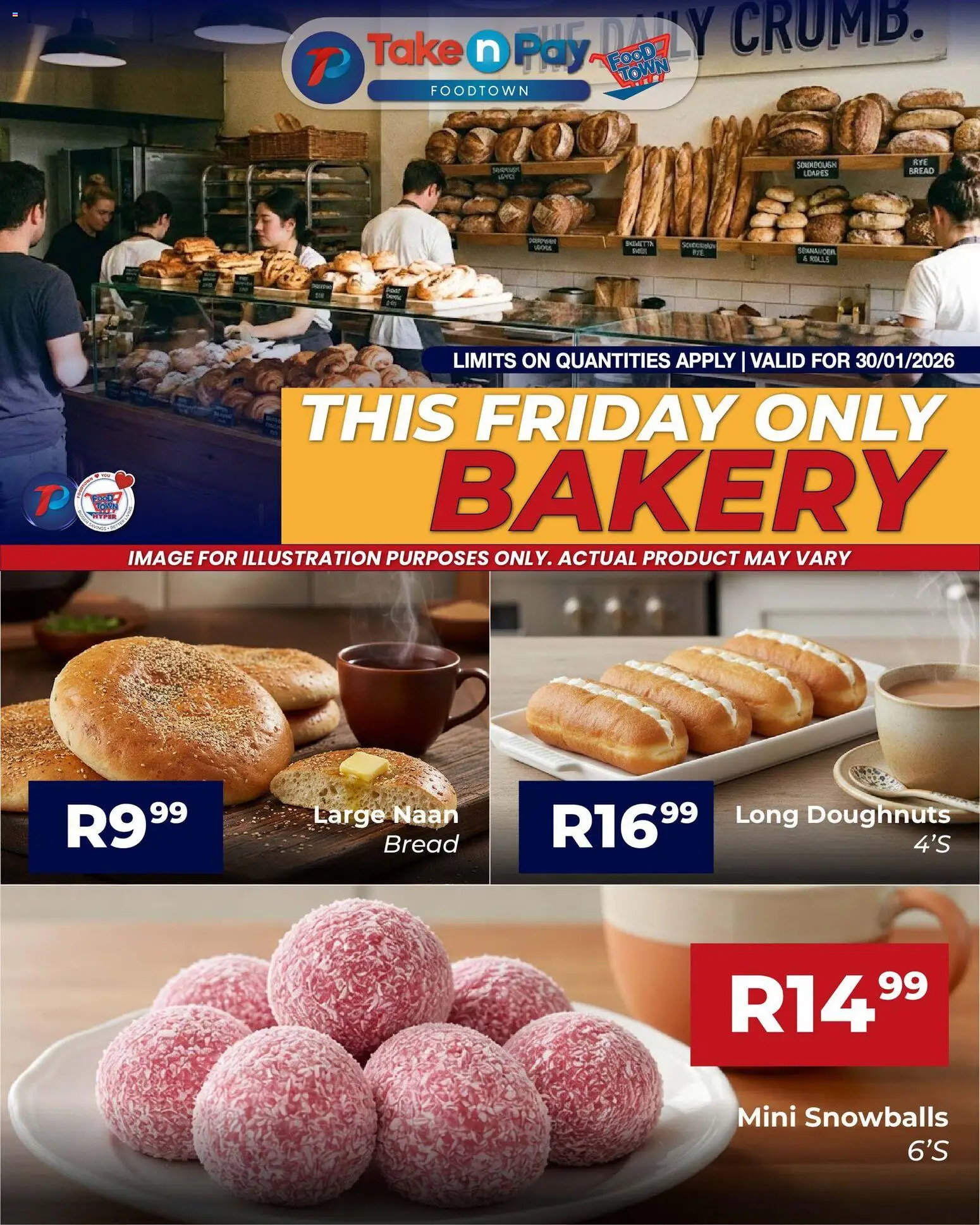 New Take n Pay catalogue – valid from 30.01.2026 | Page: 4 | Products: Bakery, Bread