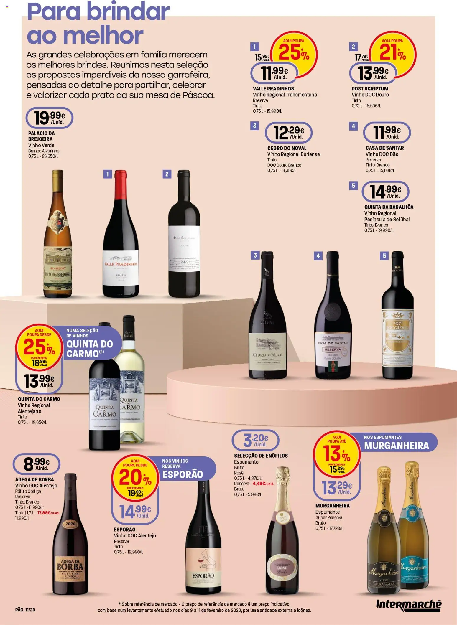 Intermarché - Pascoa Contact │ válido de 19.03.2026 | Página: 11 | Produtos: Espumante, Base, Mesa, Vinho