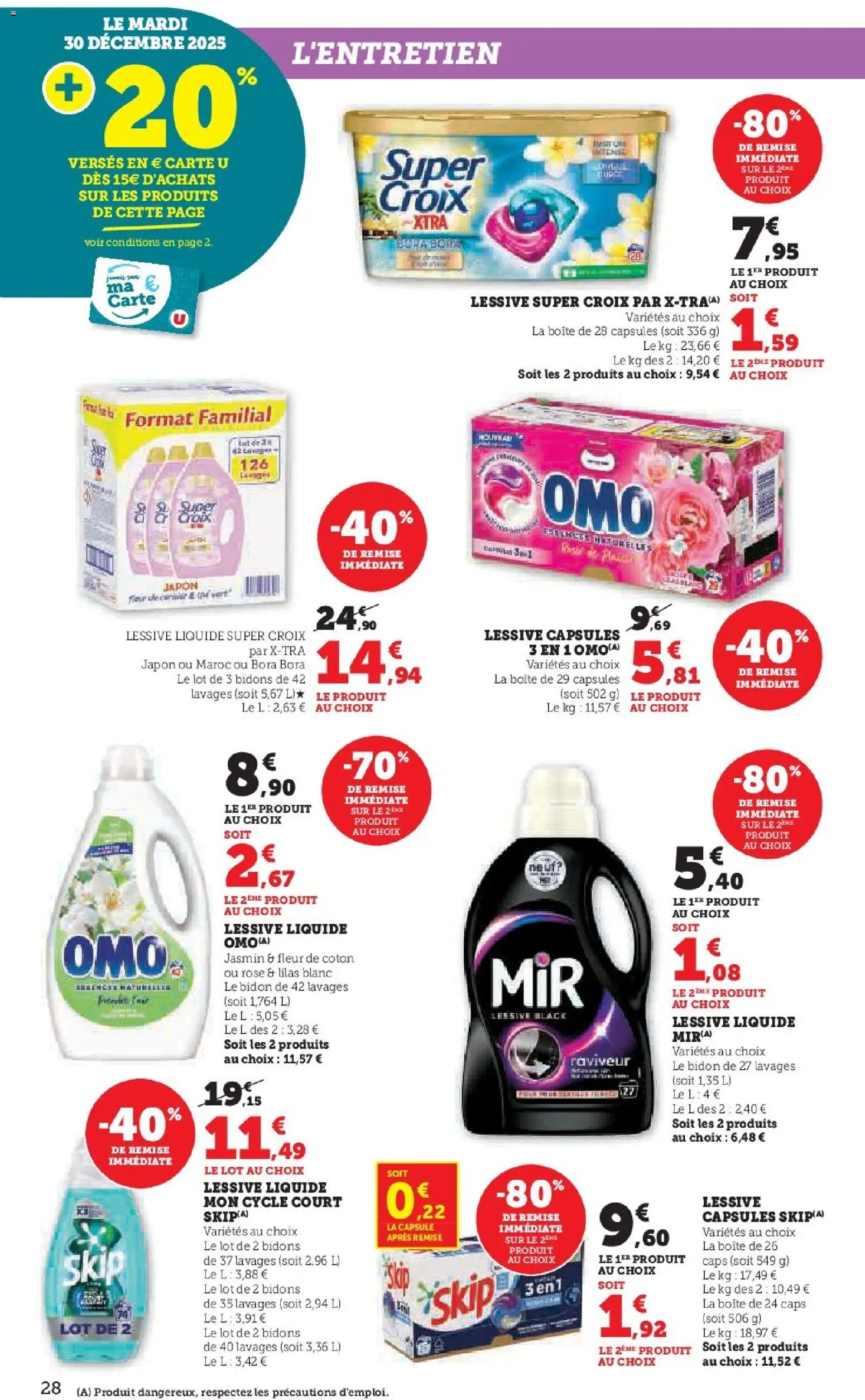 {H1} | Page: 28 | Produits: Lessive liquide Super Croix, Coton, Lessive Liquide, Lessive