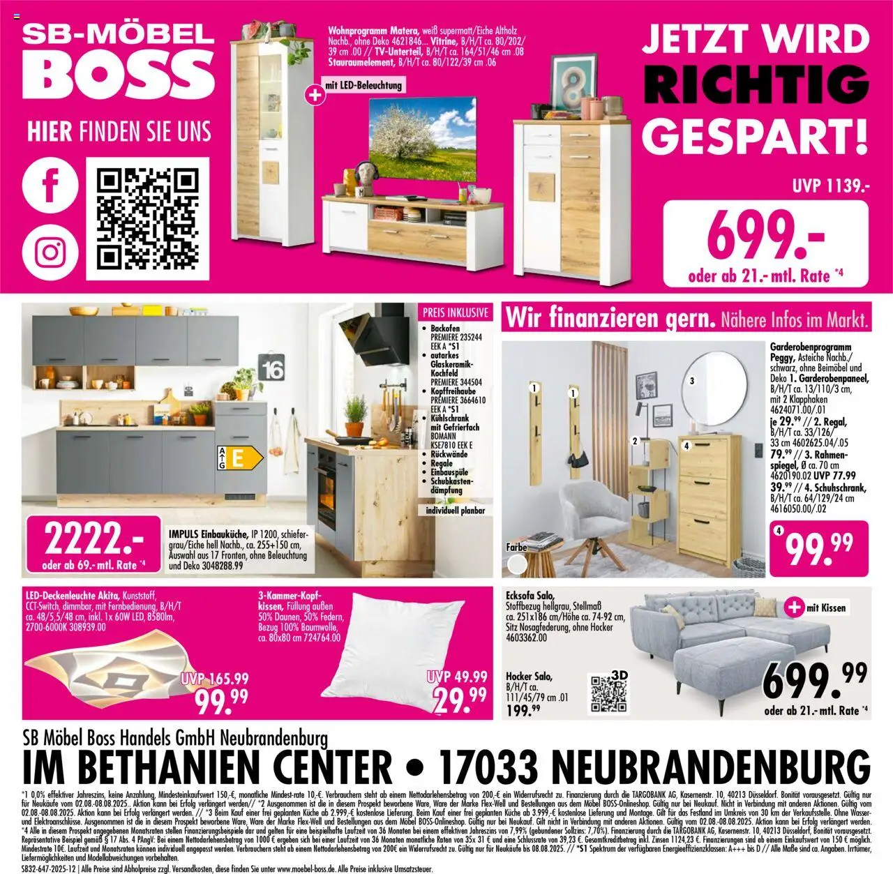 SB Möbel Boss Prospekt Neubrandenburg - gültig ab dem 02.08.2025 | Seite: 12 | Produkte: Hocker, Küche, Kochfeld, Wasser