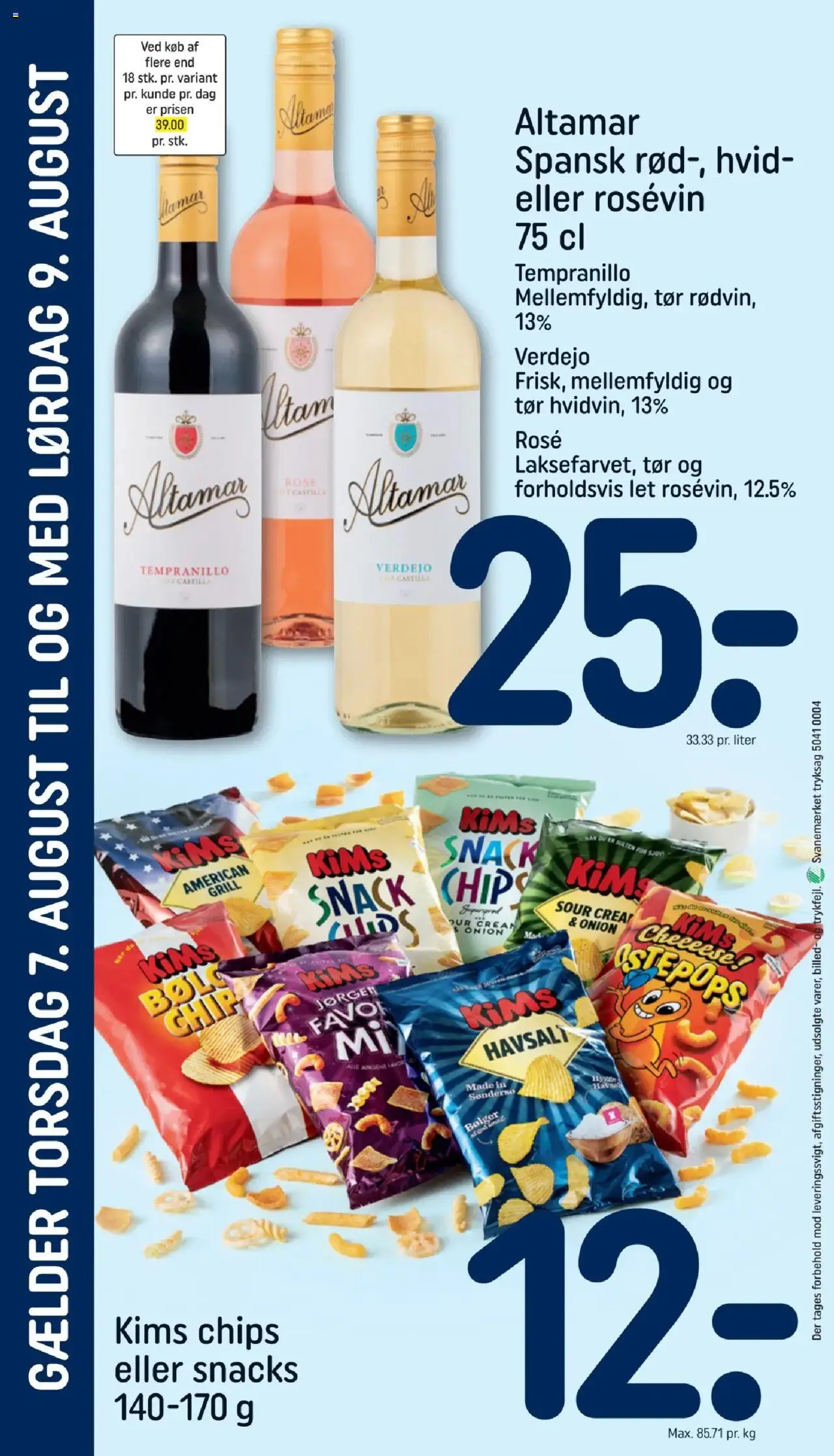 Rema 1000 Tilbudsavis gyldig fra 07.08.2025 | Side: 4 | Produkter: Chips, Grill