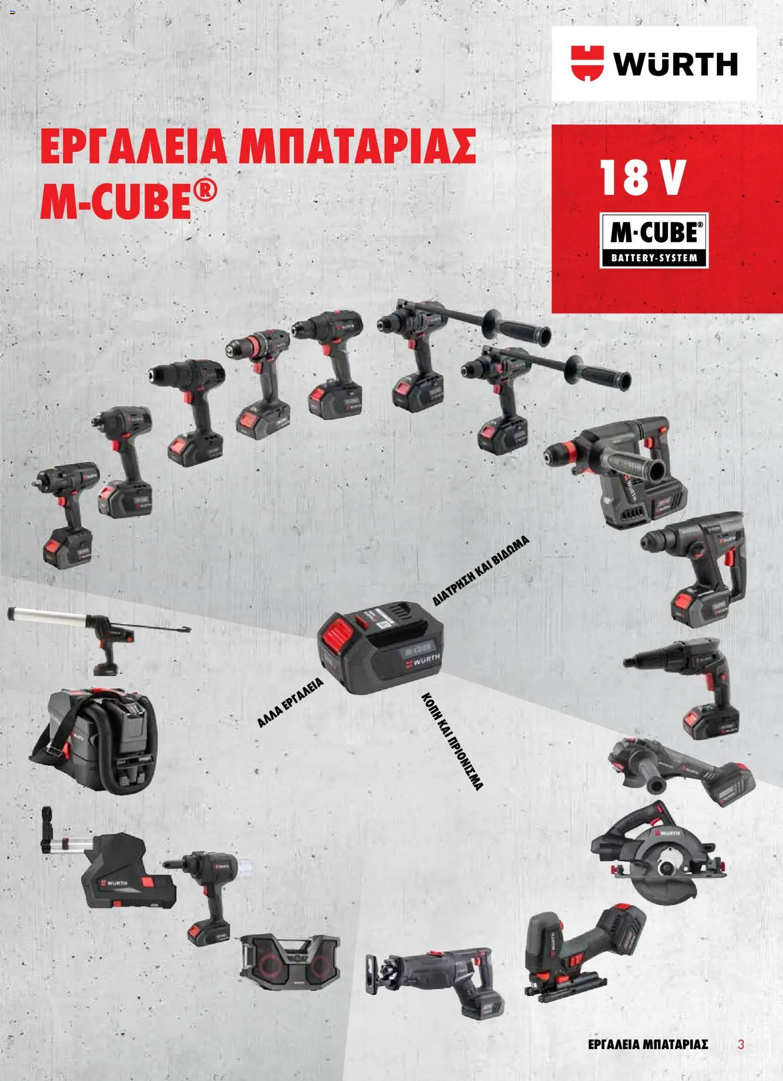 WURTH - Εργαλεία Μπαταρίας – σε ισχύ από 01.01.2026 | Σελίδα: 3