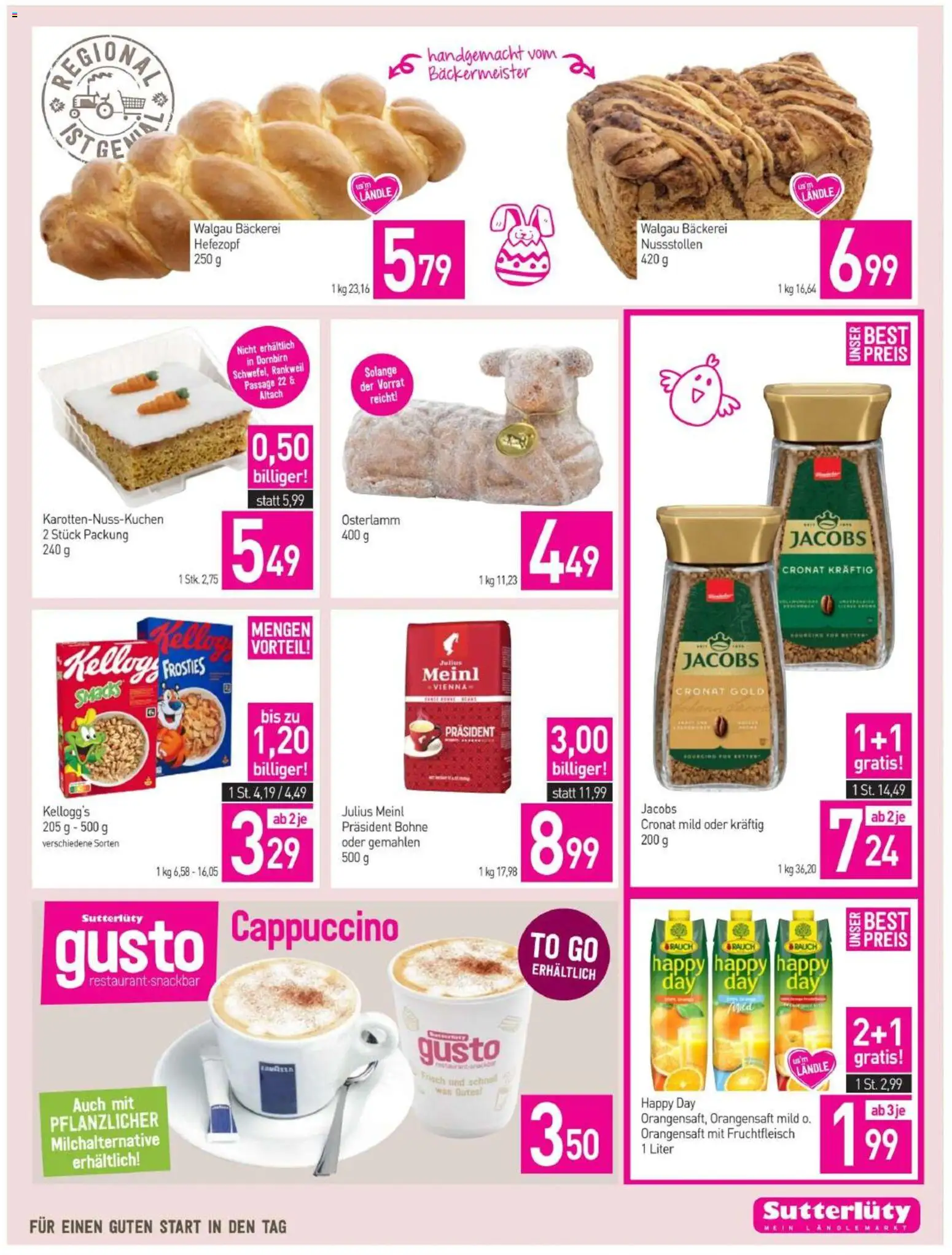 Sutterlüty Flugblatt gültig ab 26.03.2026 | Seite: 3 | Produkte: Bäckerei
