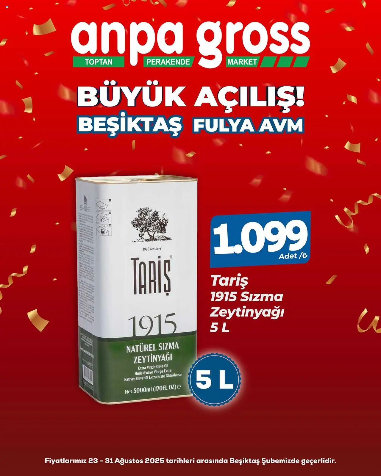 Anpa Gross Büyük Açılış - 23.08.2025 tarihinden itibaren geçerlidir | Sayfa: 2