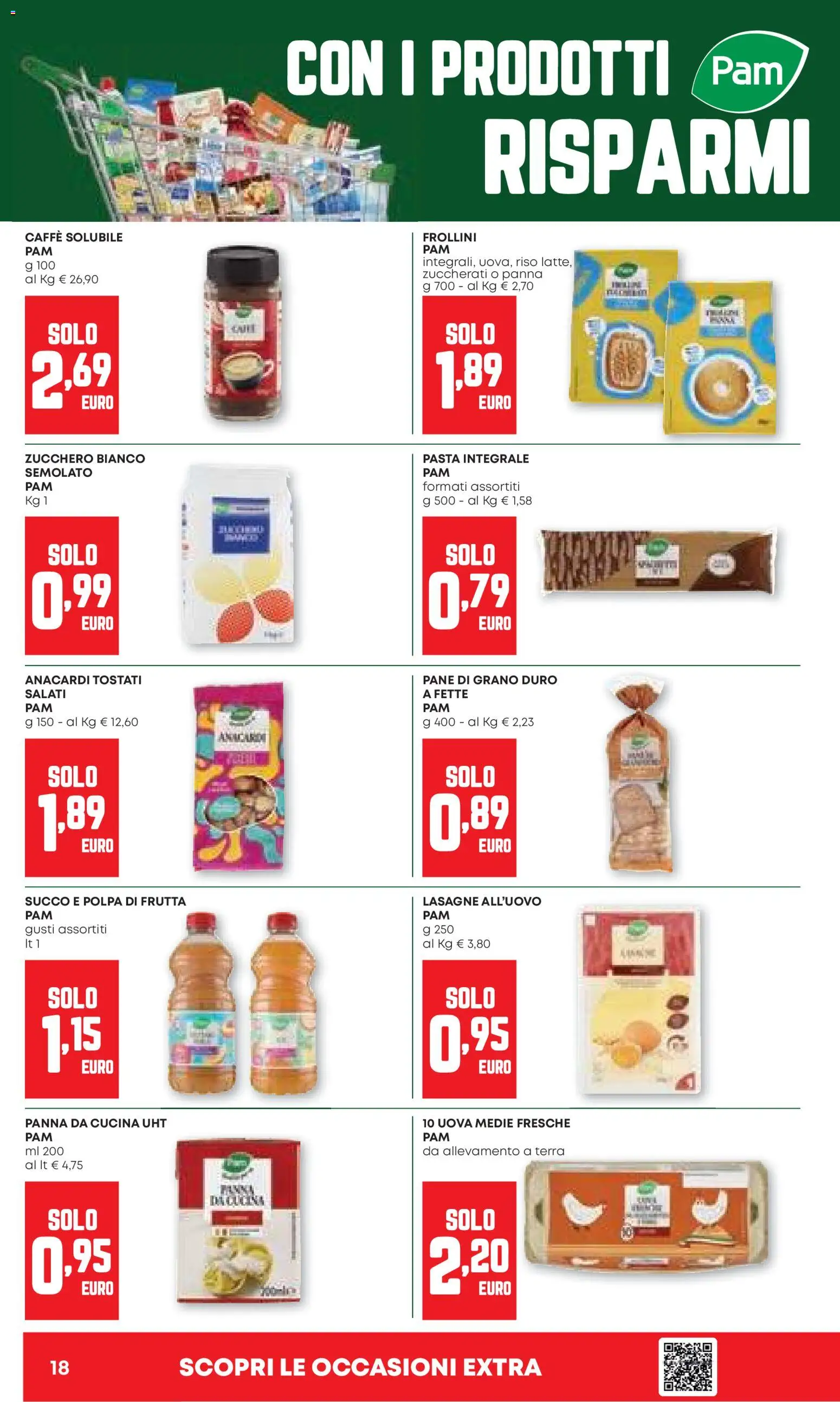 Volantino PAM del 12.02.2026 | Pagina: 18 | Prodotti: Pane, Caffè, Frollini, Terra