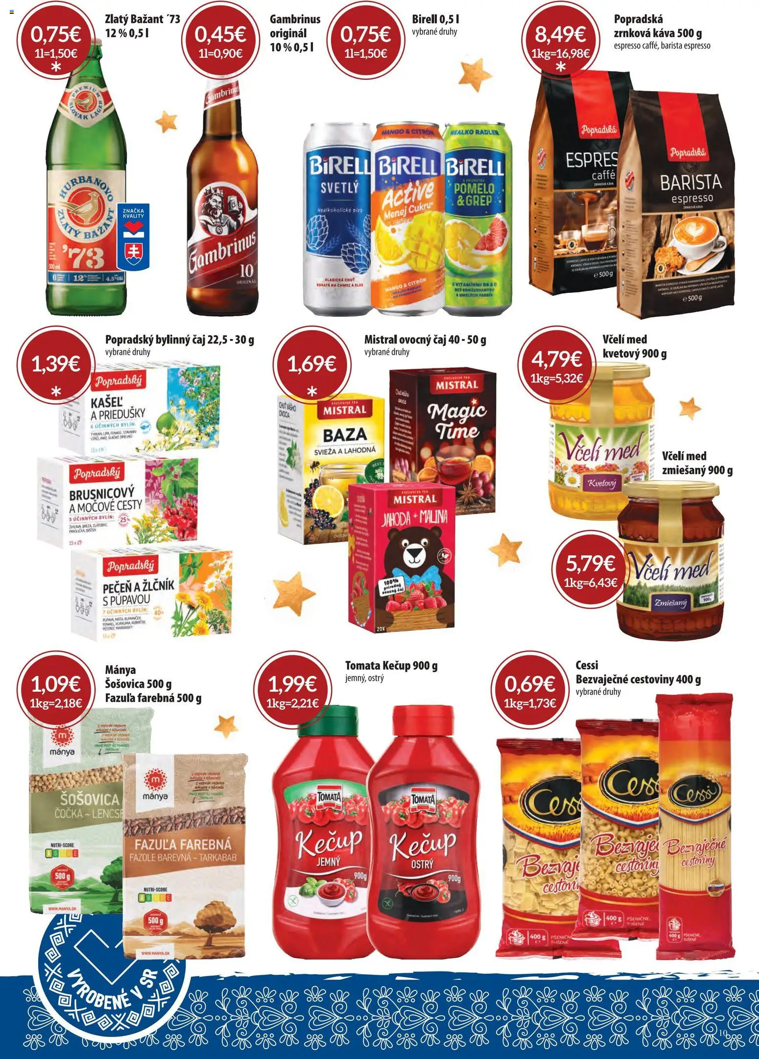 Nové CBA Komfos akcie – leták je platný od 15.12.2025 | Strana: 9 | Produkty: Káva, Fazuľa, Zlatý Bažant, Med