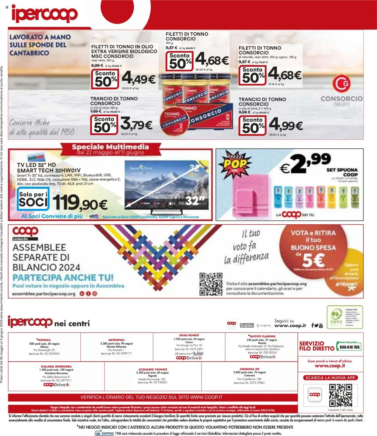 Volantino Ipercoop del 22.05.2025 | Pagina: 32 | Prodotti: Crema, Olio, Tonno, Olio extra vergine