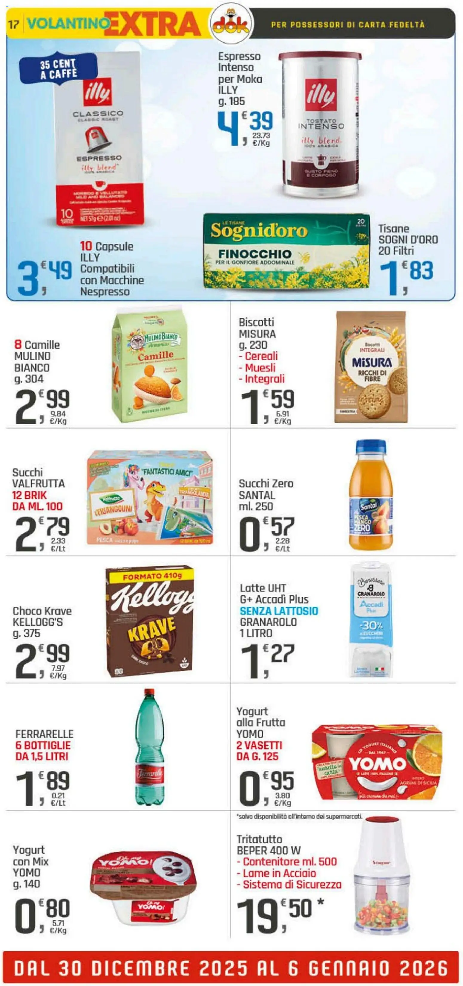 Volantino DOK del 30.12.2025 | Pagina: 17 | Prodotti: Yogurt, Cereali, Frutta, Latte