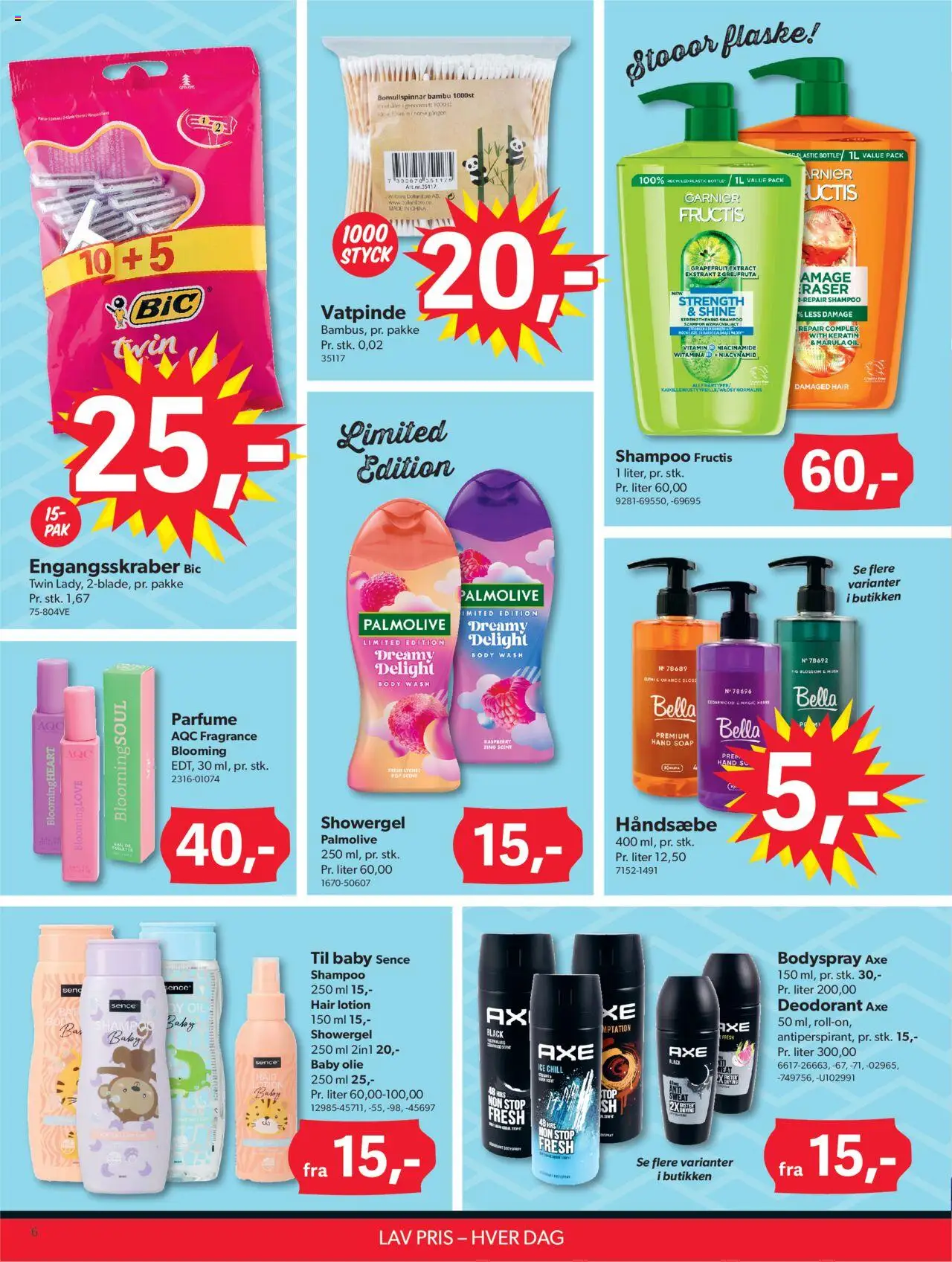 Bigdollar Tilbudsavis gyldig fra 20.06.2025 | Side: 6 | Produkter: Parfume, Shampoo, Olie, Deodorant