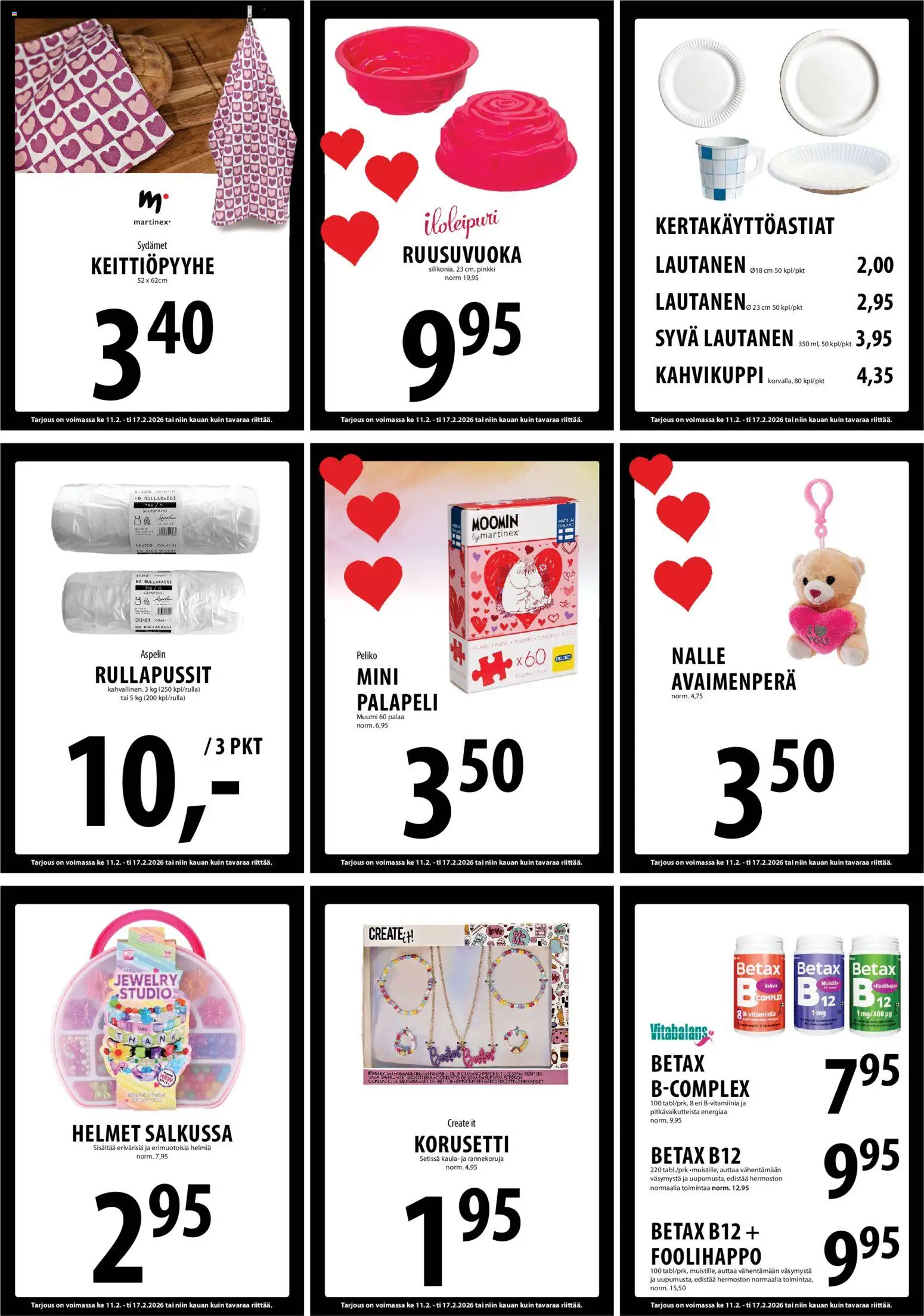 Tuuri tarjoukset – voimassa 11.02.2026 alkaen | Sivu: 13 | Tuotteet: Avaimenperä, Palapeli, Lautanen