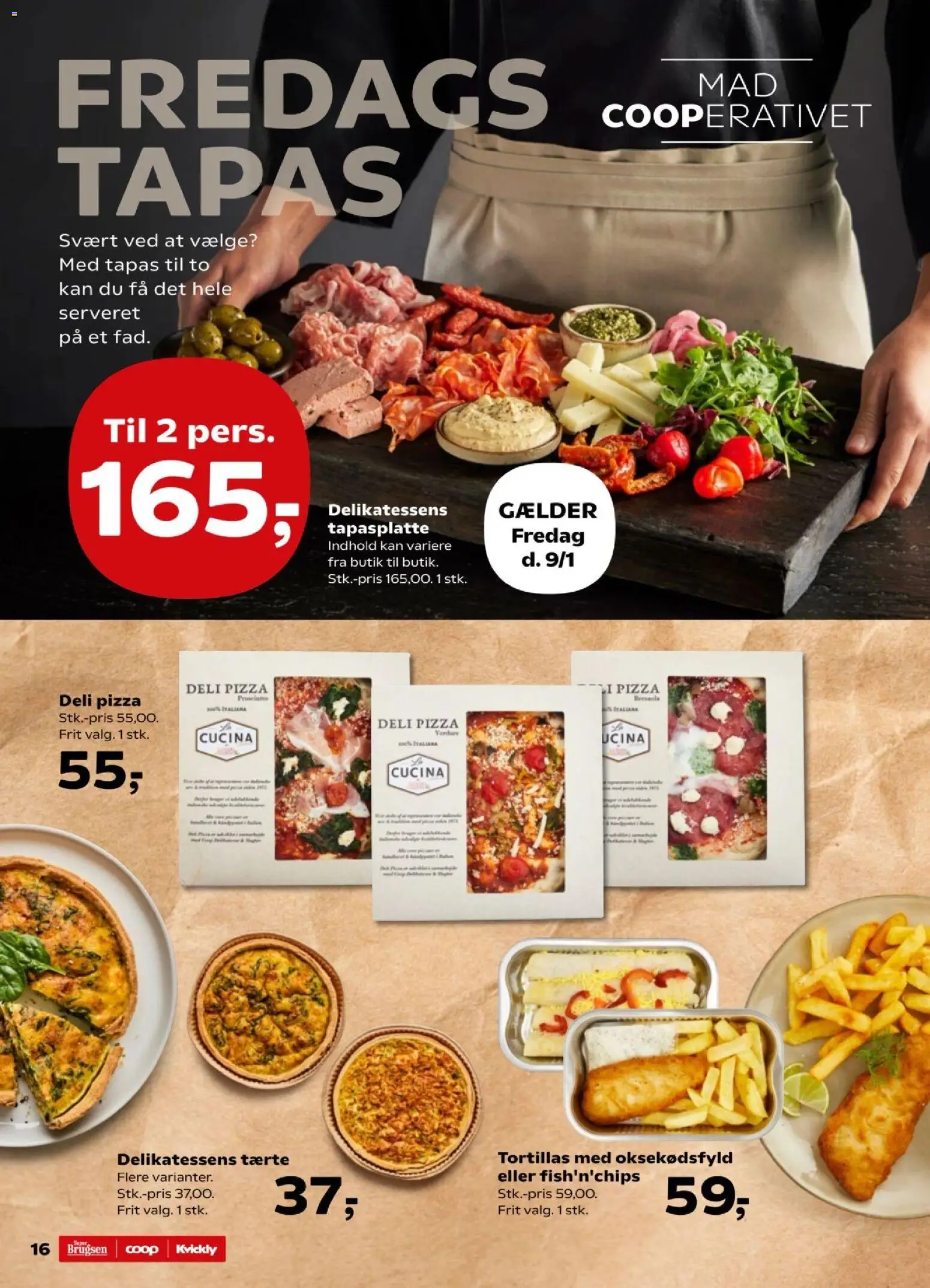Kvickly tilbudsavis – gyldig fra 09.01.2026 | Side: 16 | Produkter: Pizza
