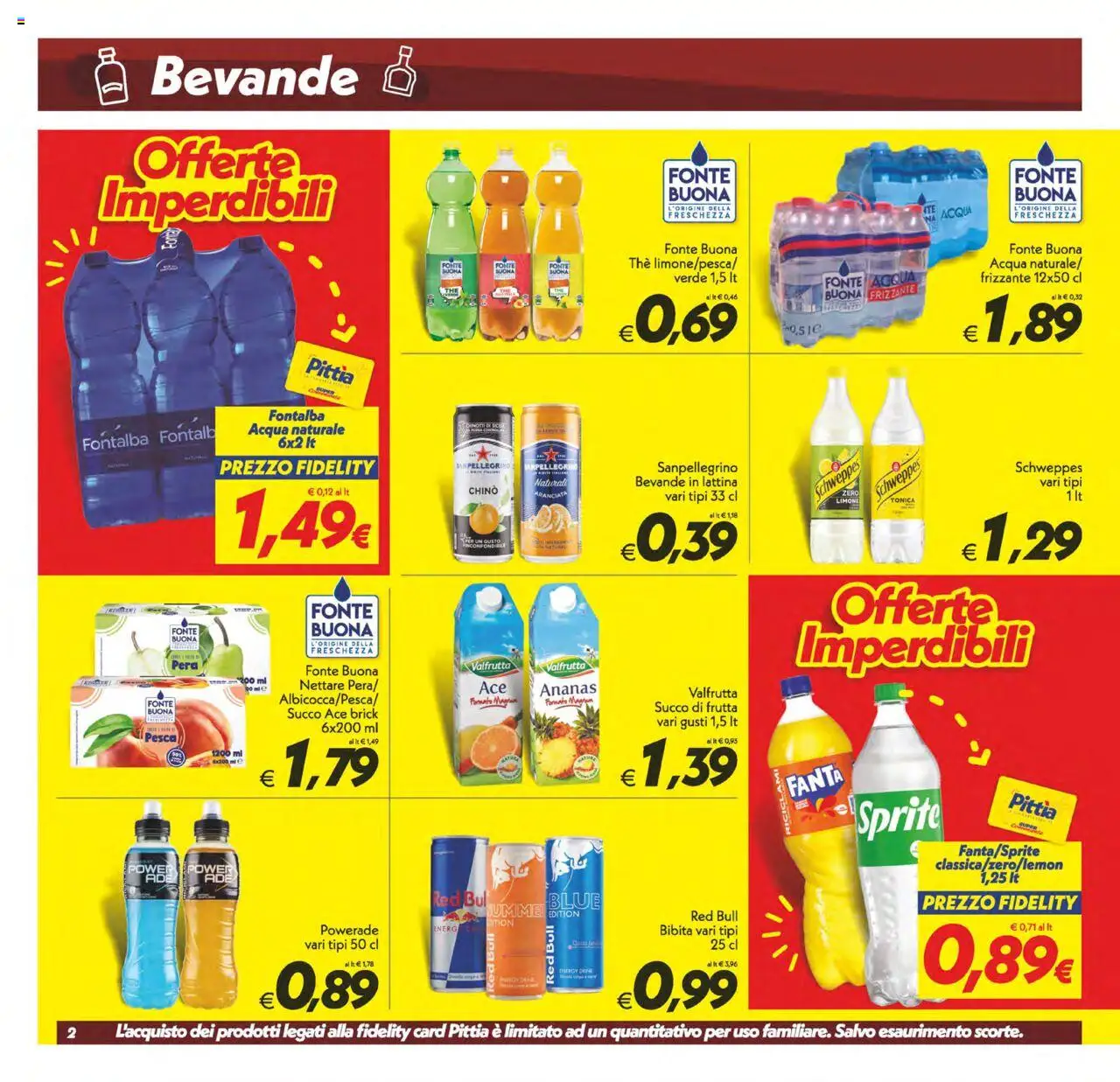Volantino SuperConveniente del 24.07.2025 | Pagina: 2 | Prodotti: Succo, Frutta, Acqua naturale, Succo di frutta