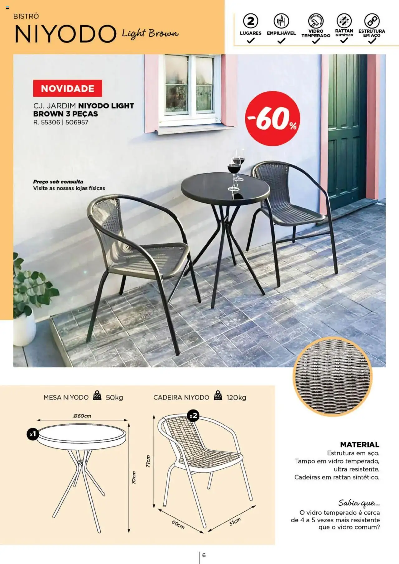 Espaço Casa - Catálogo  Ec Ar Livre  2025 │ válido de 04.03.2025 | Página: 6 | Produtos: Cadeiras, Mesa, Cadeira