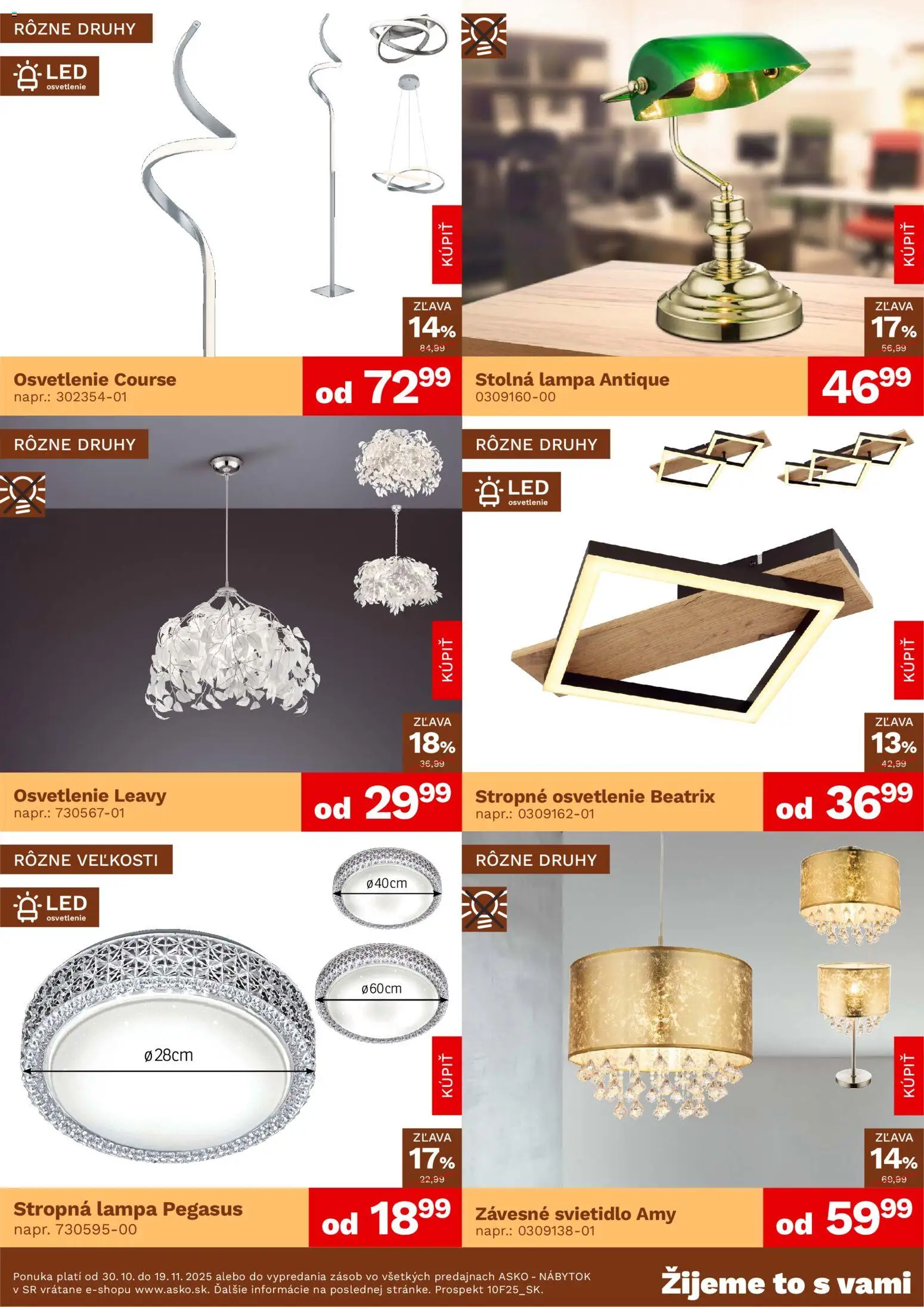Nové ASKO nábytok akcie – leták je platný od 30.10.2025 | Strana: 4 | Produkty: Nábytok, Led osvetlenie, Osvetlenie, Lampa