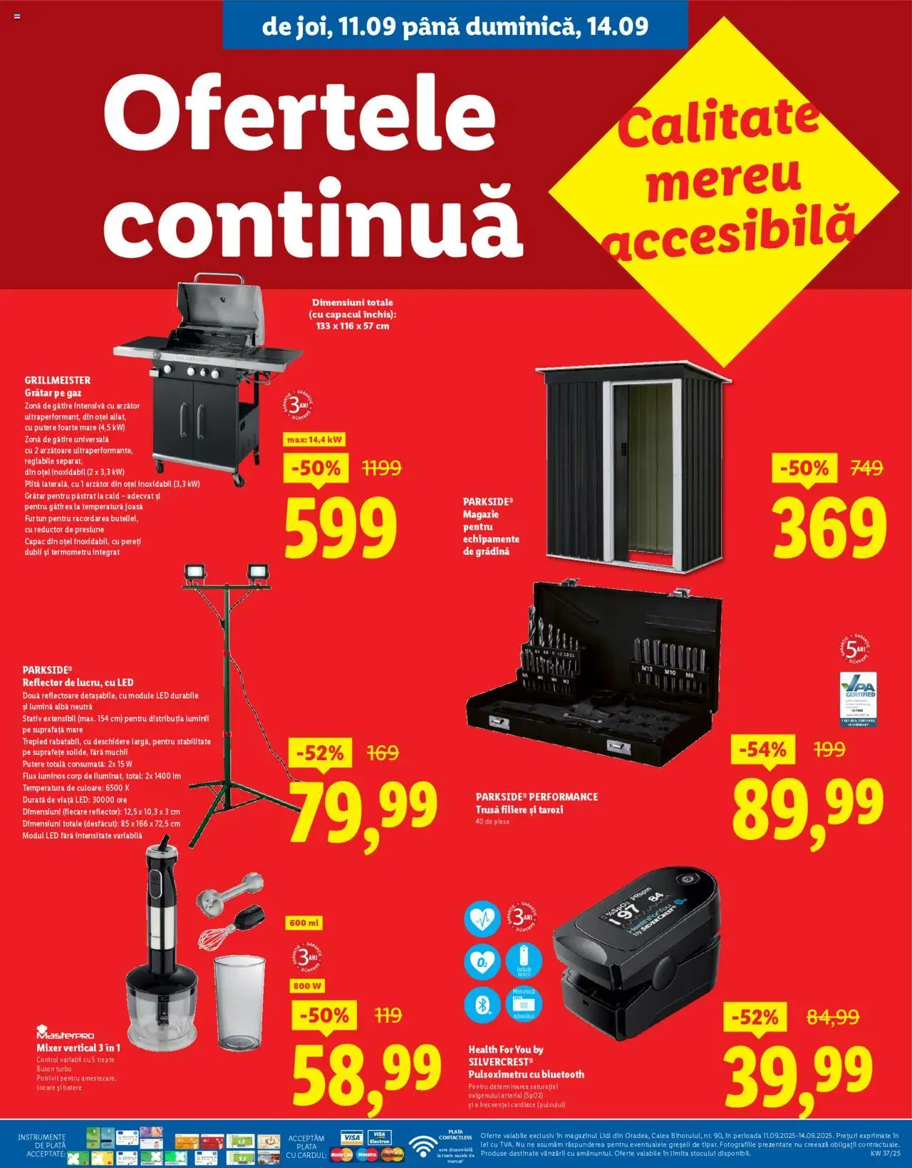 Noul catalog Lidl – valabil de la 11.09.2025 | Pagină: 4 | Produse: Blender, Plită, Grill, Mixer