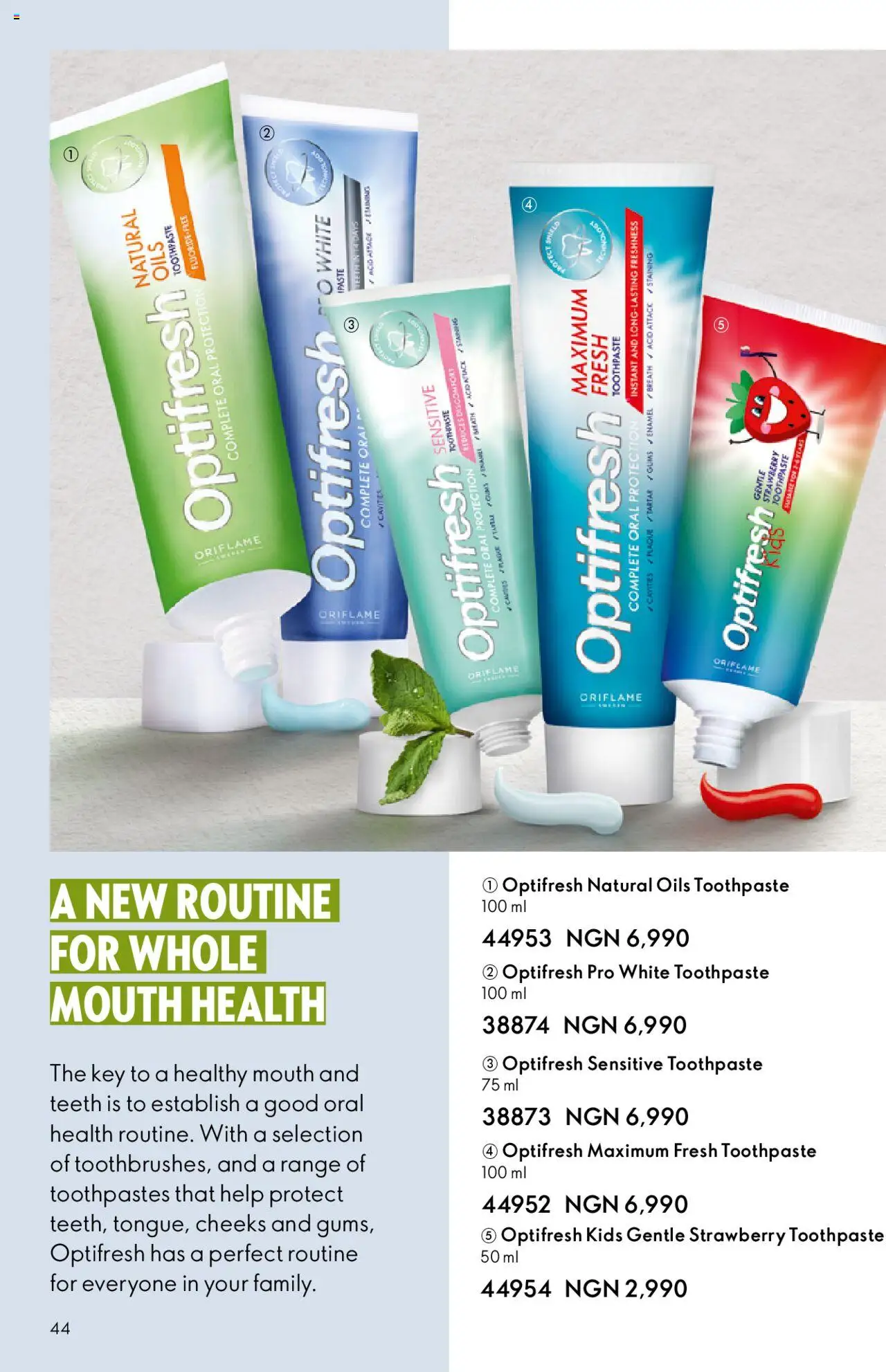 Oriflame Catalogue  valid from 01.10.2025 | Page: 44 | Products: Toothpaste