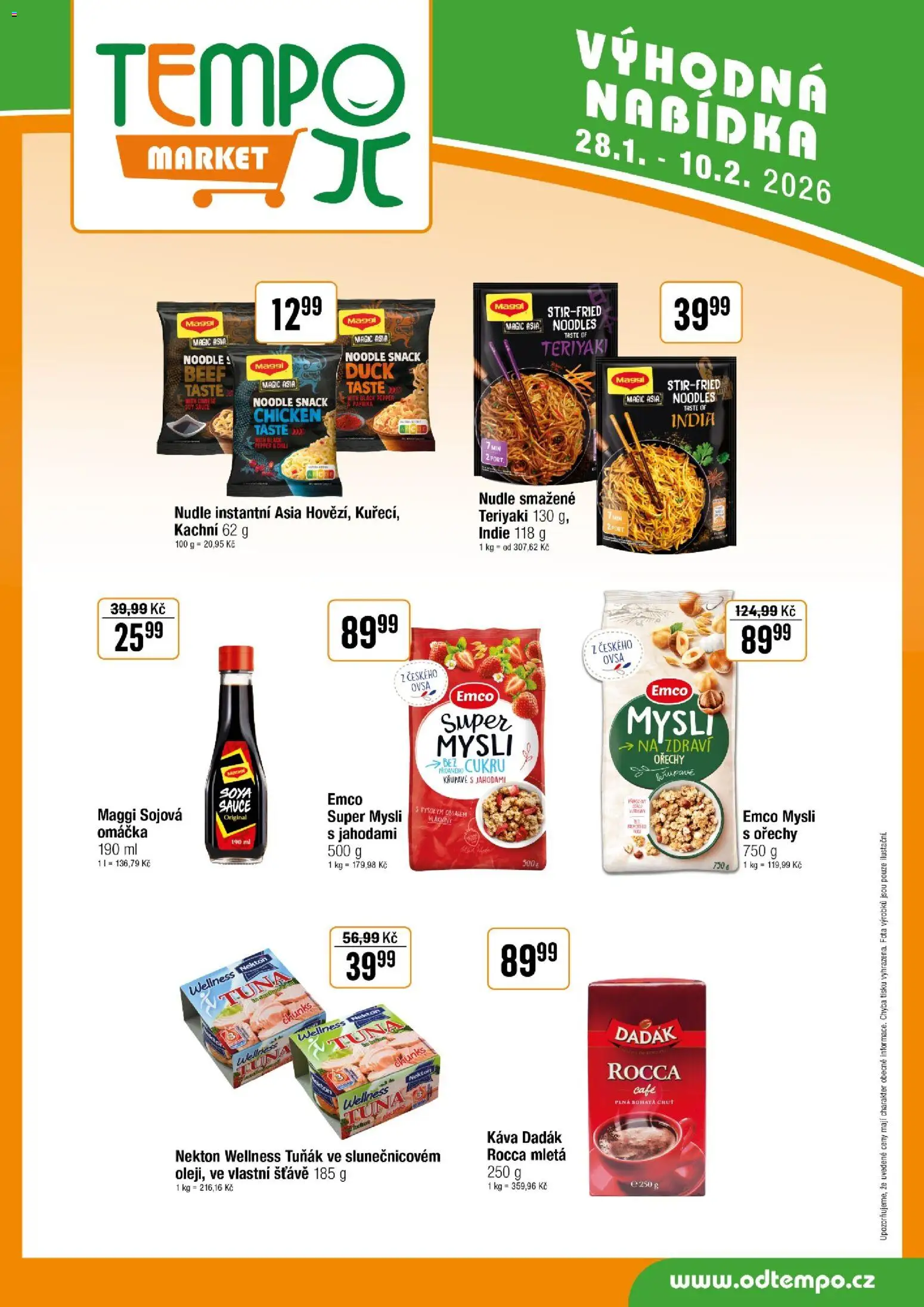 Tempo leták od 28.01.2026 | Strana: 14 | Produkty: Tuňák, Paprika, Mysli, Nudle