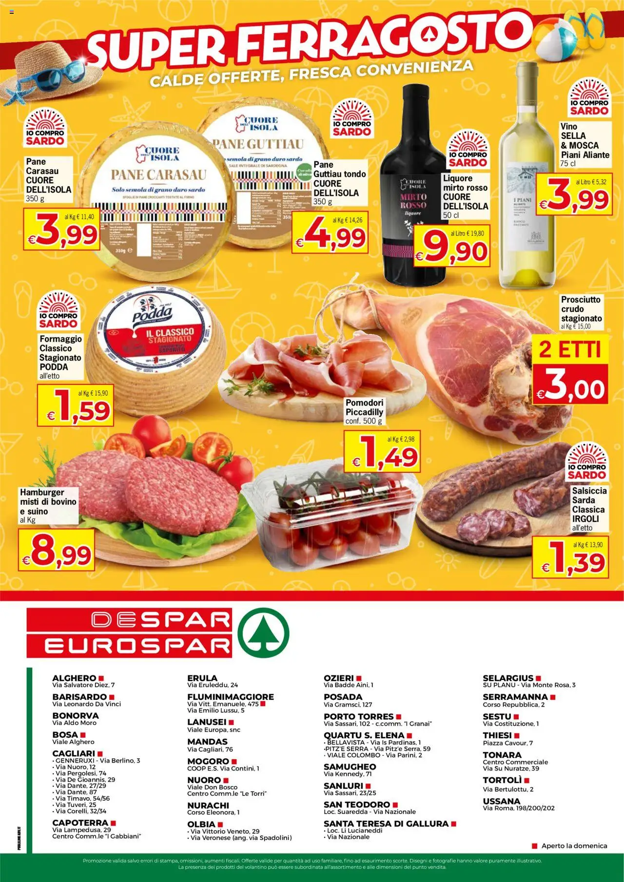 Volantino Despar del 12.08.2025 | Pagina: 2 | Prodotti: Bovino, Prosciutto Crudo, Sale, Suino