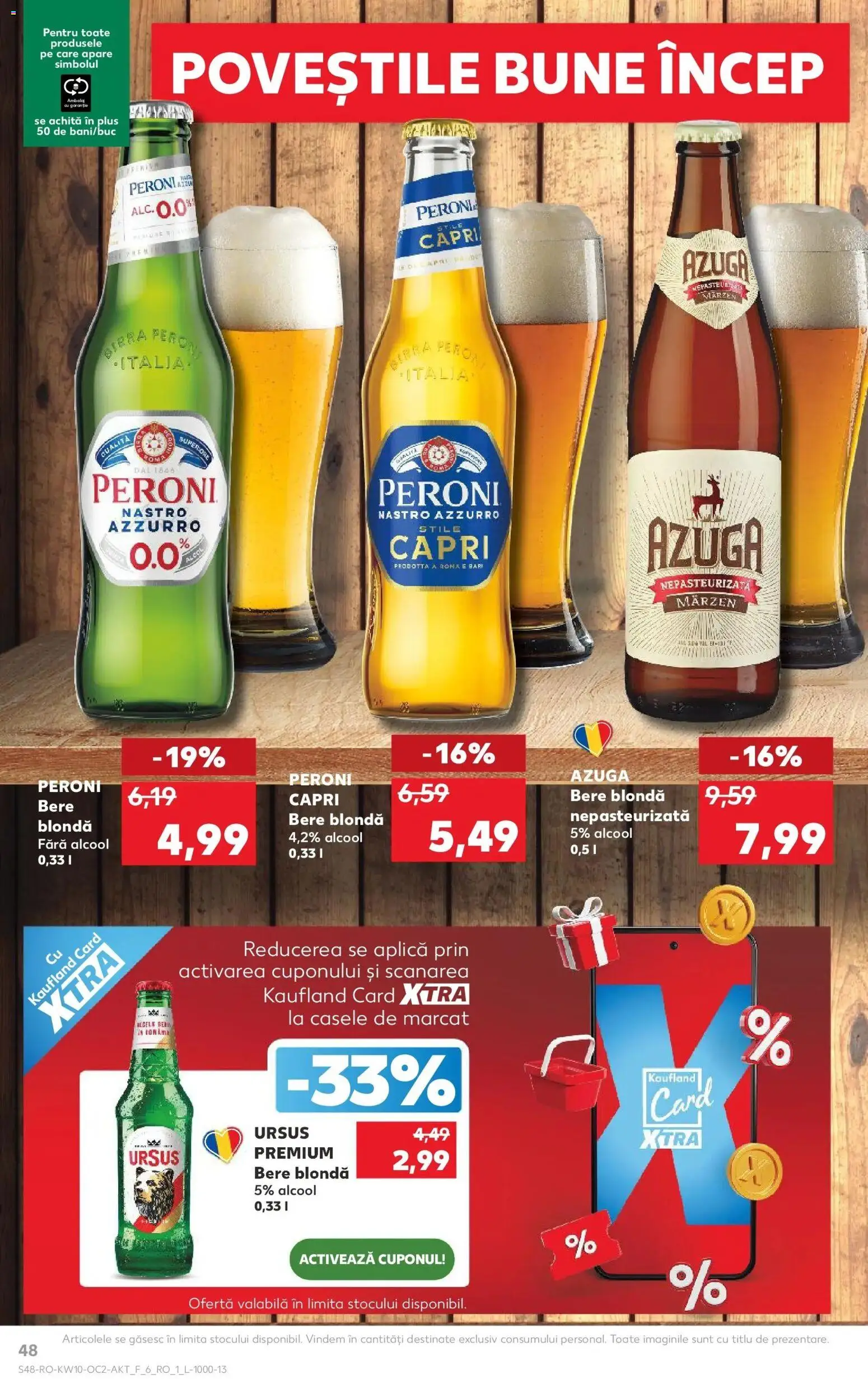 Noul catalog Kaufland – valabil de la 04.03.2026 | Pagină: 48 | Produse: Bere