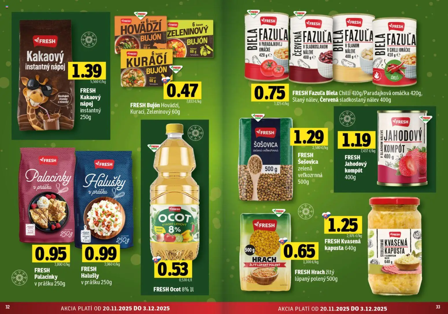 Nové Fresh akcie – leták je platný od 20.11.2025 | Strana: 17 | Produkty: Kapusta, Chilli, Fazuľa, Hrach