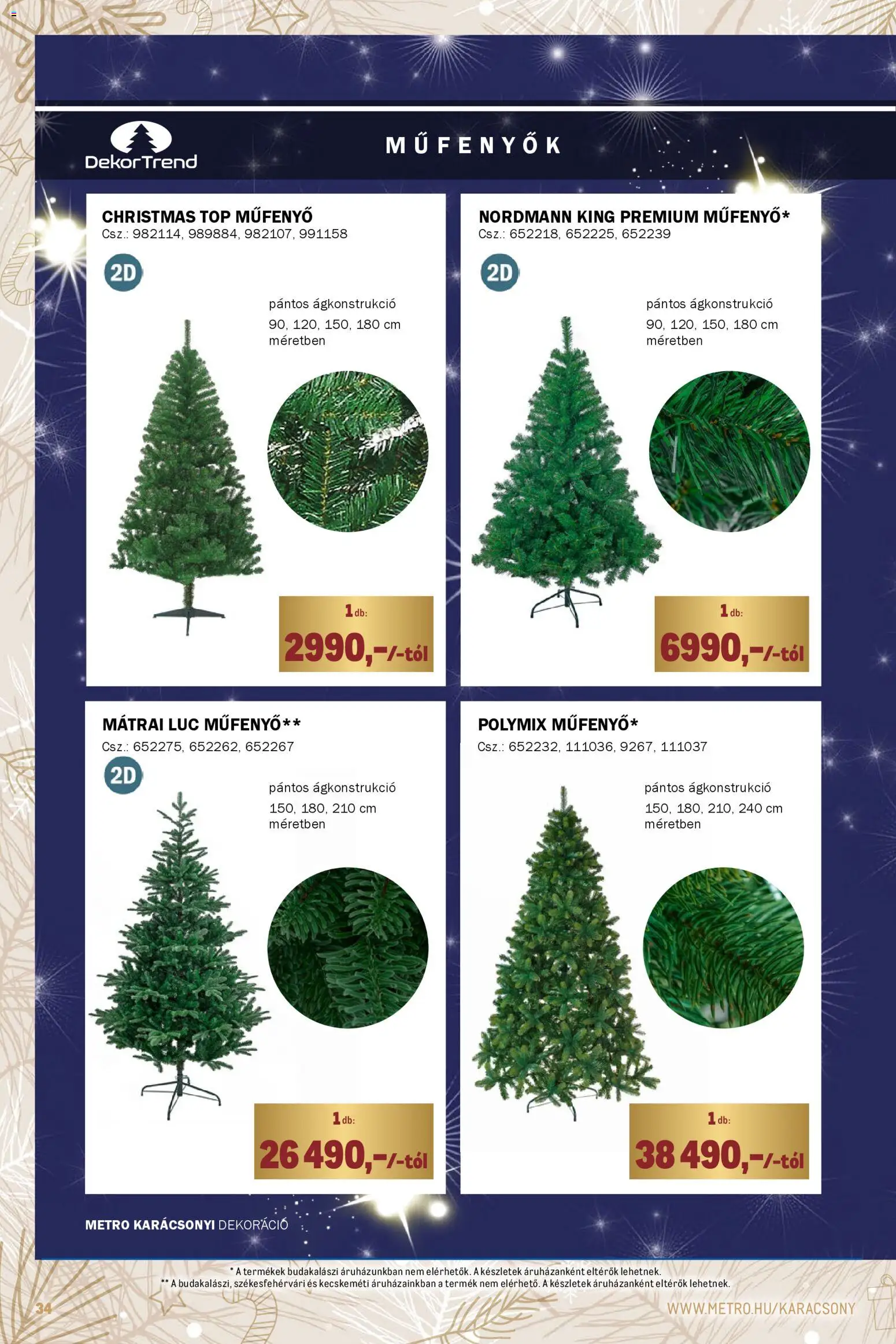 Metro akciós ujság - amely érvényes a következő dátumtól: 01.12.2025 | Oldal: 34 | Termékek: Dekoráció