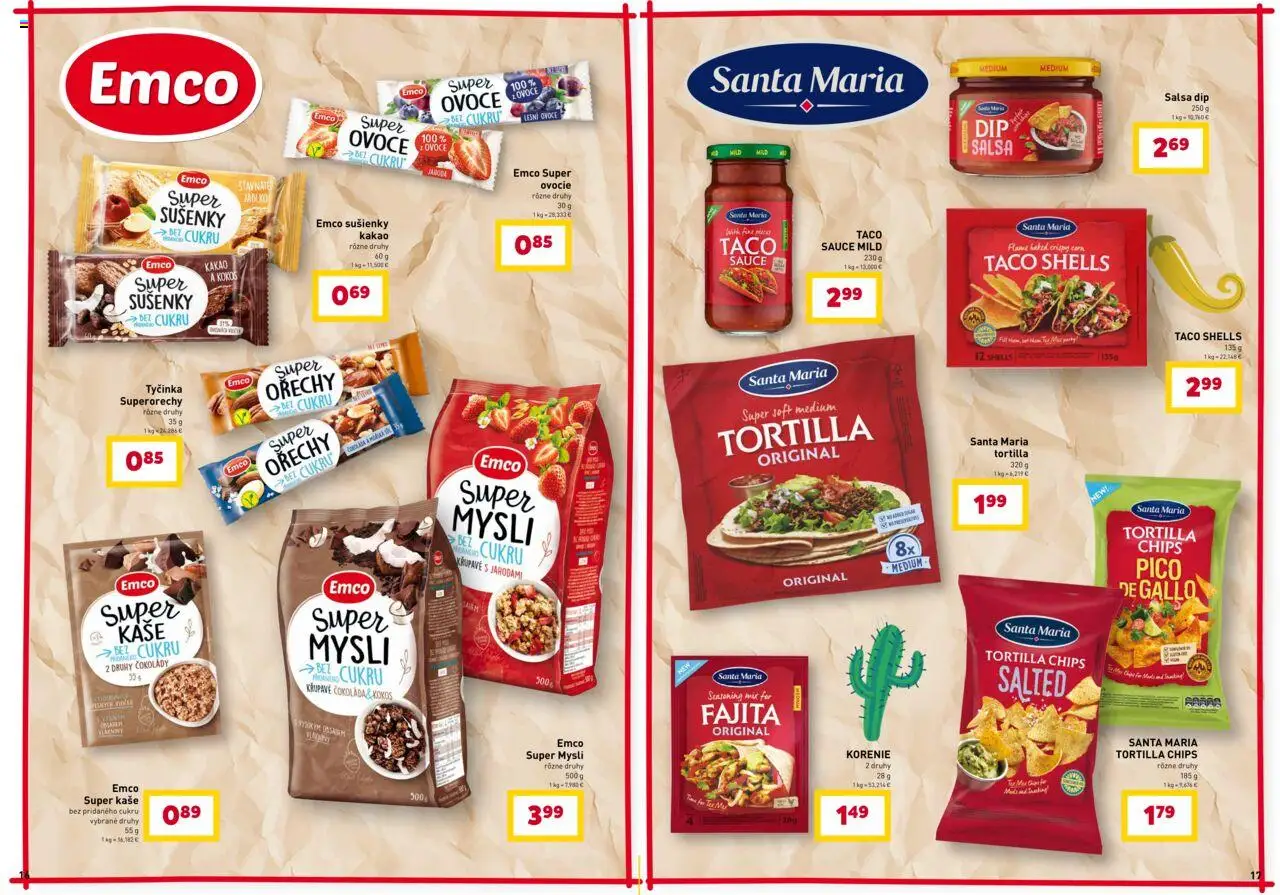 Nové Billa akcie – leták je platný od 01.10.2025 | Strana: 9 | Produkty: Tortilla, Orechy, Kakao, Ovocie
