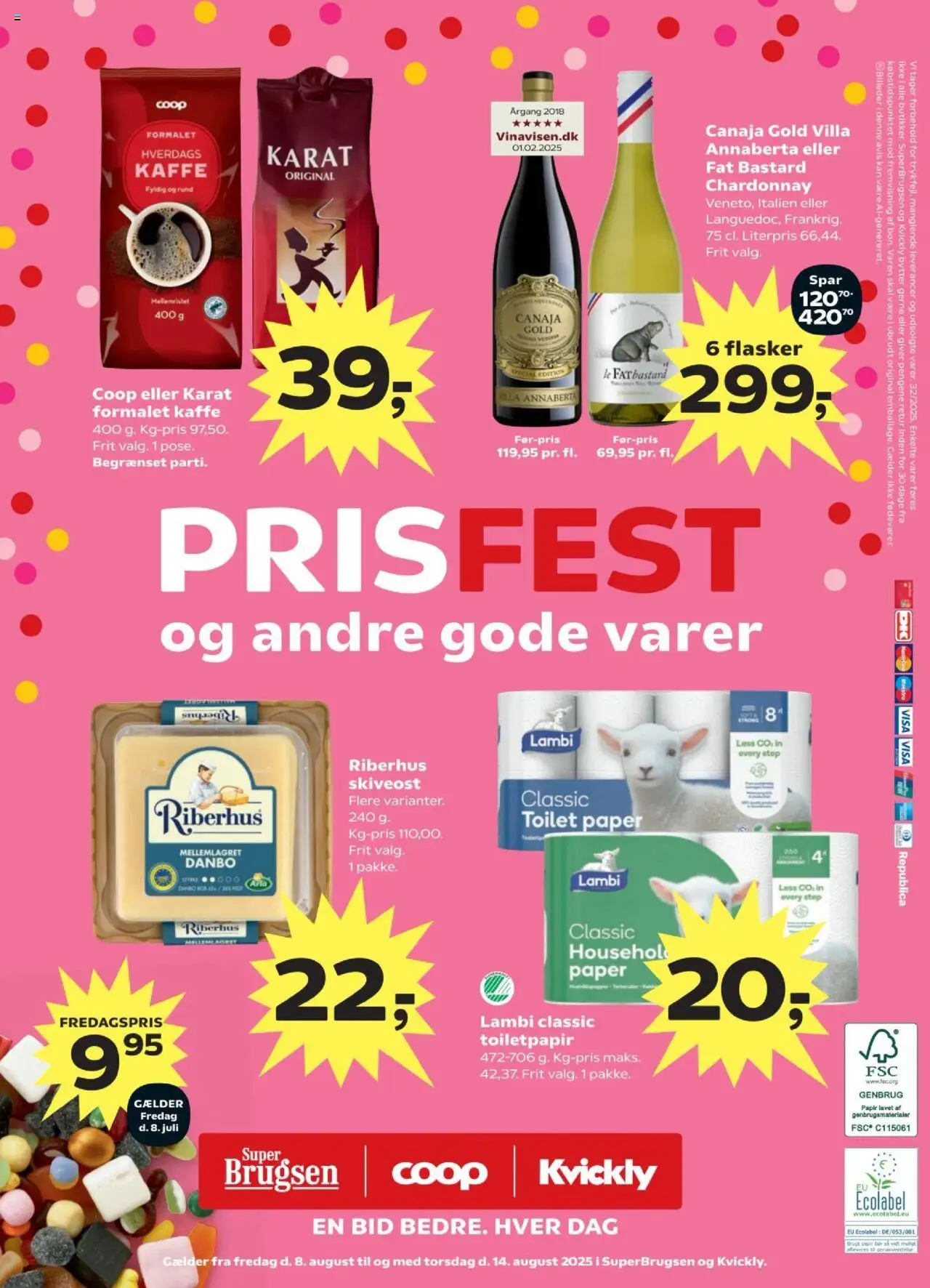 Kvickly Tilbudsavis gyldig fra 08.08.2025 | Side: 50 | Produkter: Kaffe, Toilet, Skiveost