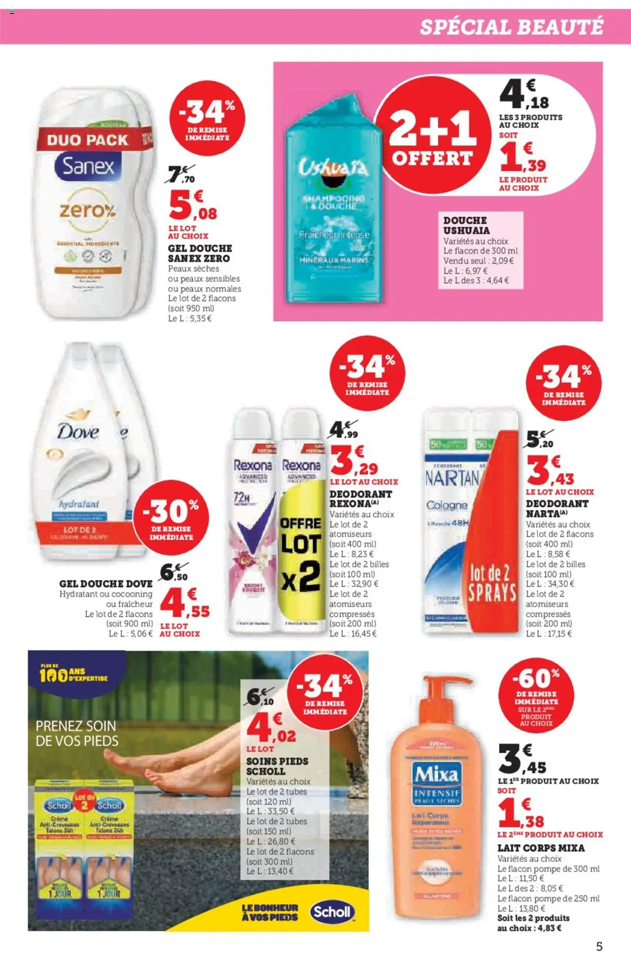  | Page: 5 | Produits: Shampooing, Déodorant, Lait, Crème