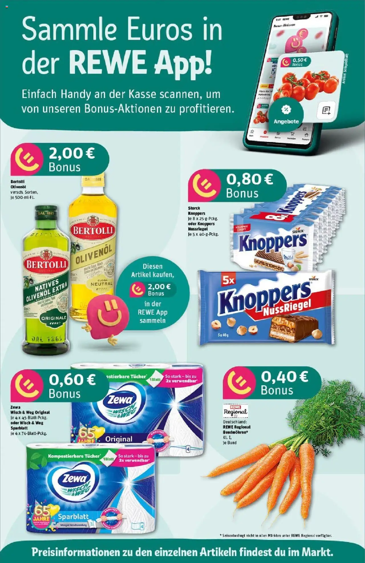 Rewe prospekt Erkelenz	 - gültig ab dem 11.08.2025 | Seite: 2 | Produkte: Olivenol, Bertolli olivenol, Zewa, Knoppers