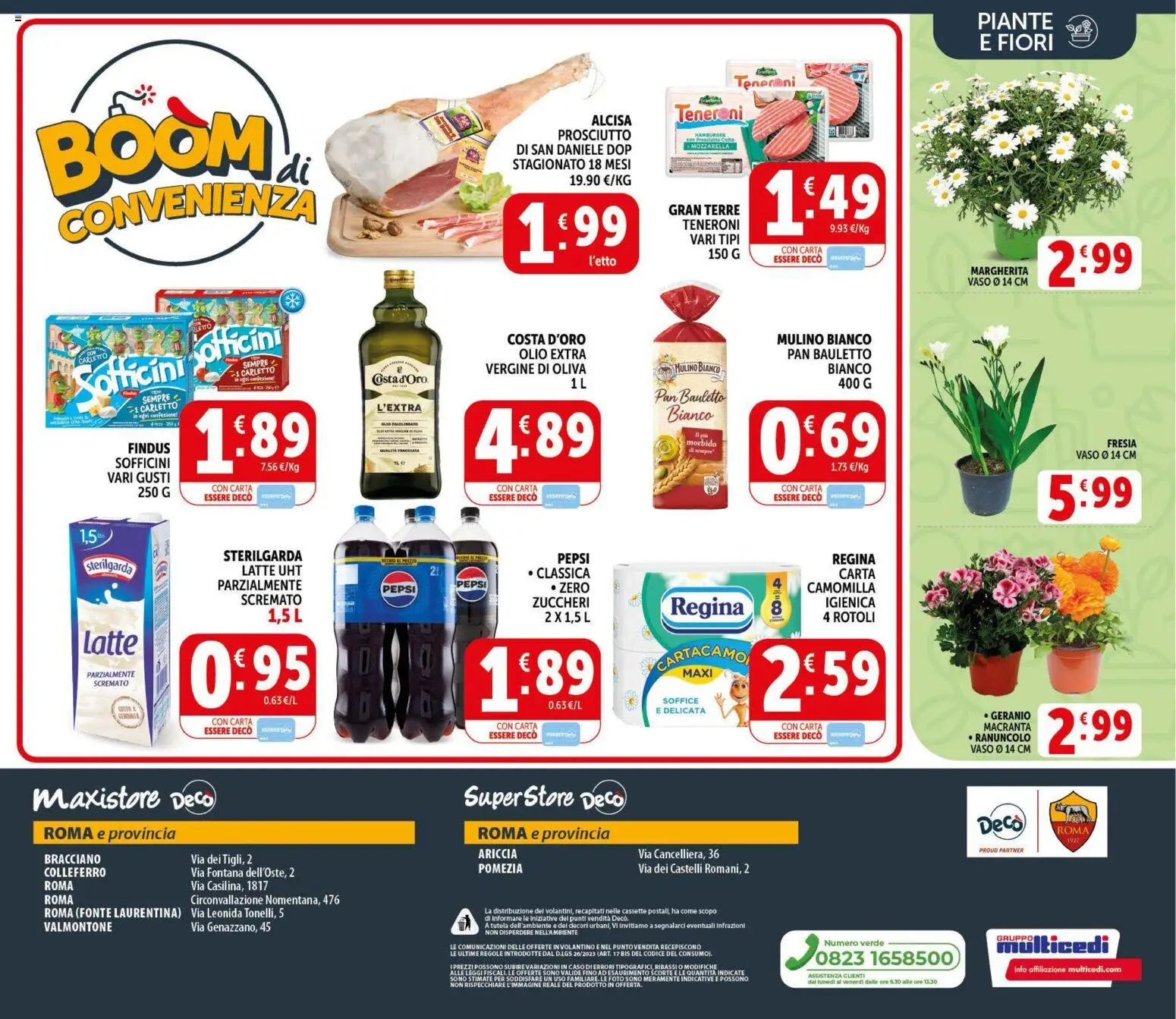 Volantino Decò del 09.04.2026 | Pagina: 20 | Prodotti: Mozzarella, Prosciutto, Pepsi, Vaso