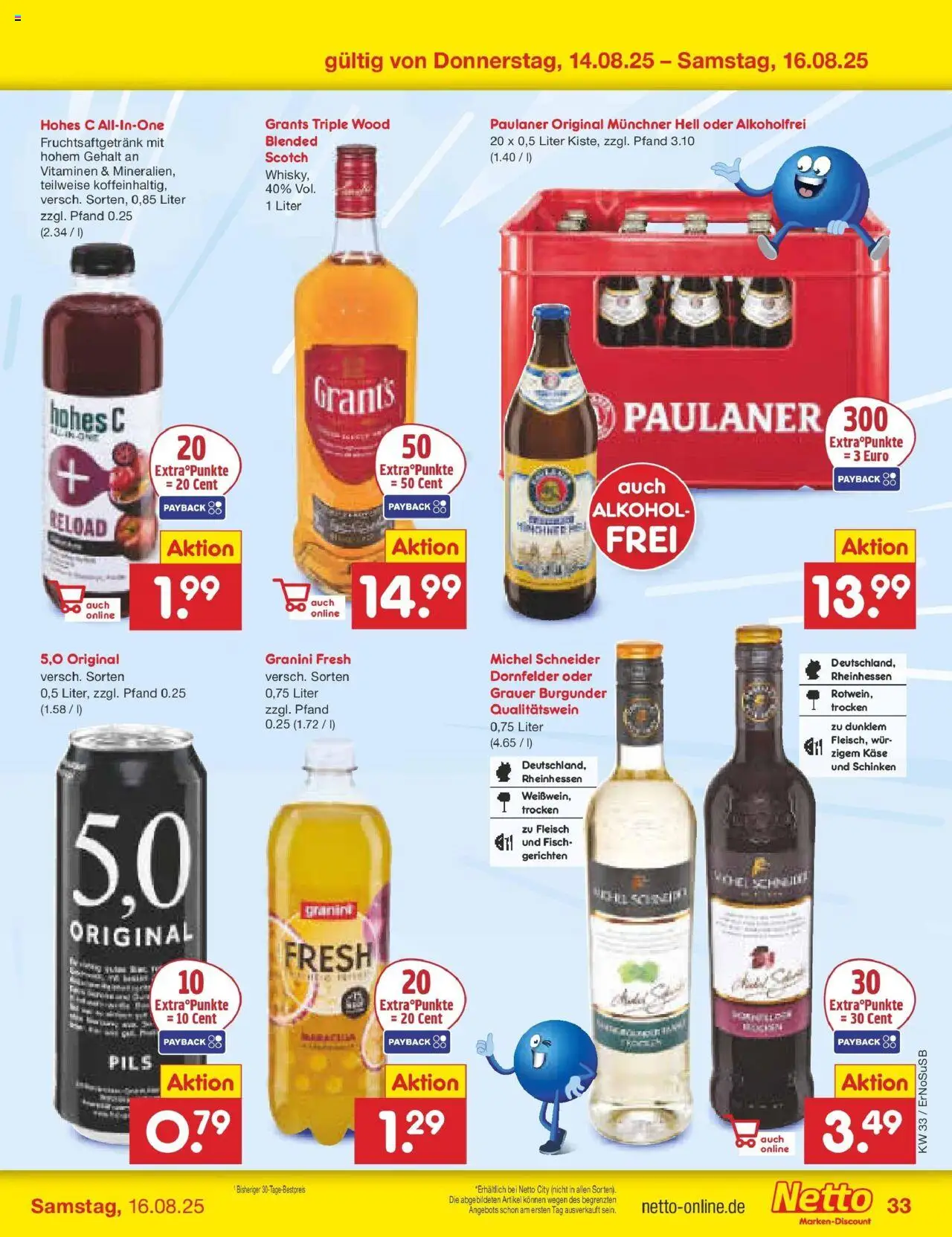Netto Marken-Discount prospekt Erfurt	 - gültig ab dem 11.08.2025 | Seite: 51 | Produkte: Pils, Granini, Hohes c, Schinken