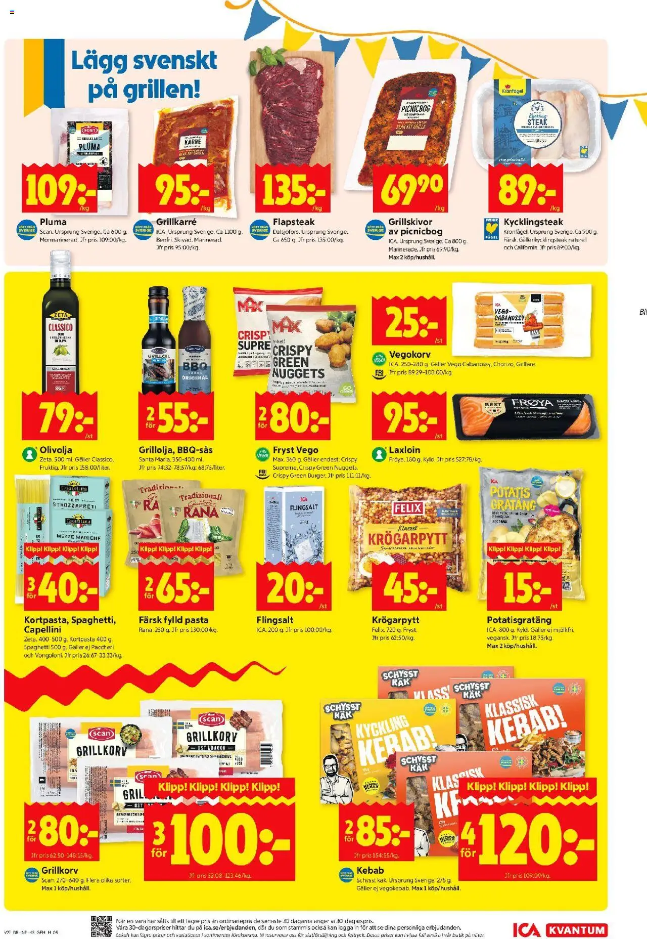 ICA Kvantum reklamblad aktuell från 26.05.2025 | Sida: 5 | Produkter: Galler, Grillkorv, Potatisgratäng, Potatis