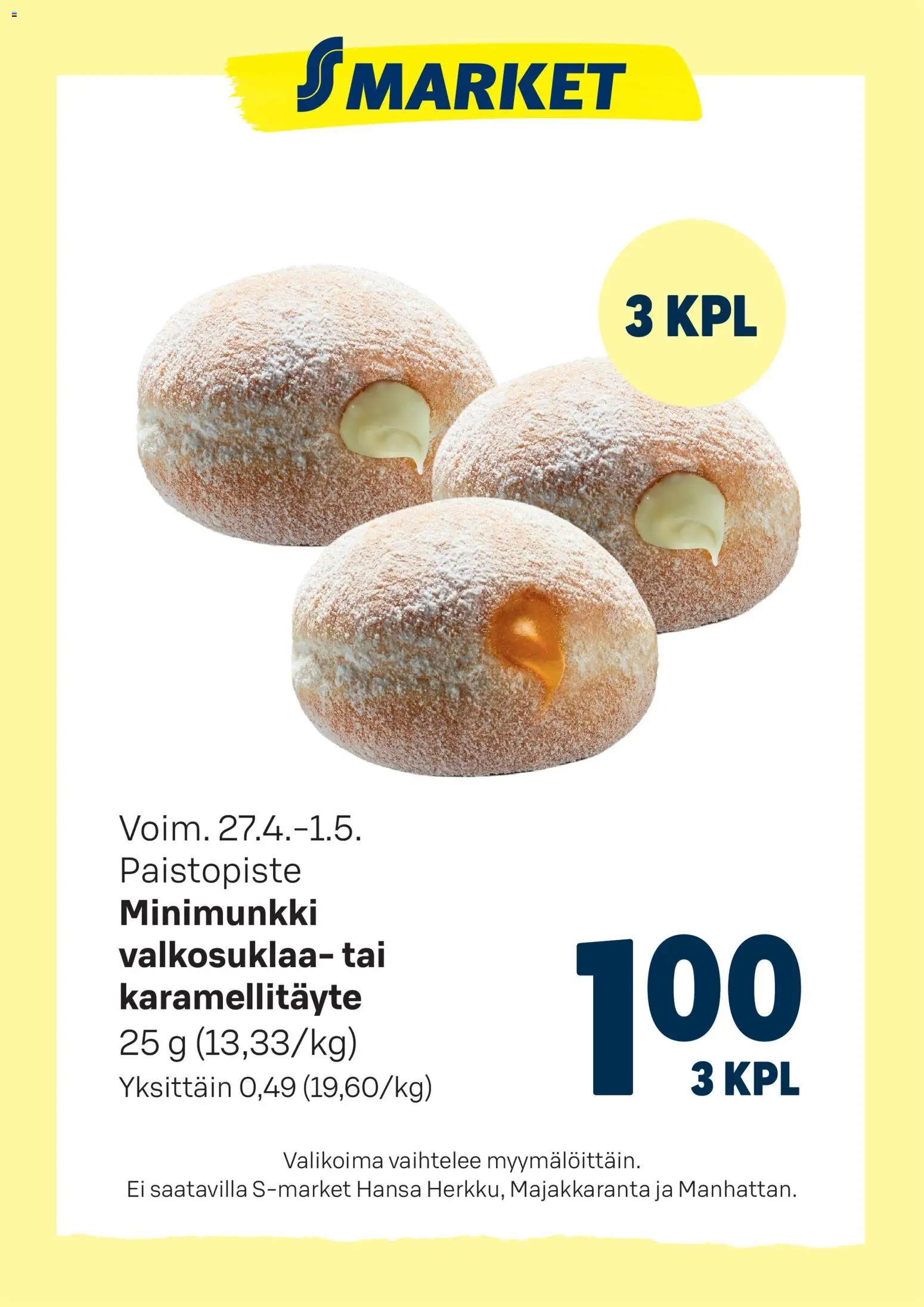 S-market tarjoukset Minimunkki – voimassa 27.04.2026 alkaen | Sivu: 1