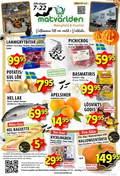 Matvärlden - erbjudanden - Veddesta - Förhandsvisning av reklamblad från butik Matvärlden aktuell från 27.10.2025