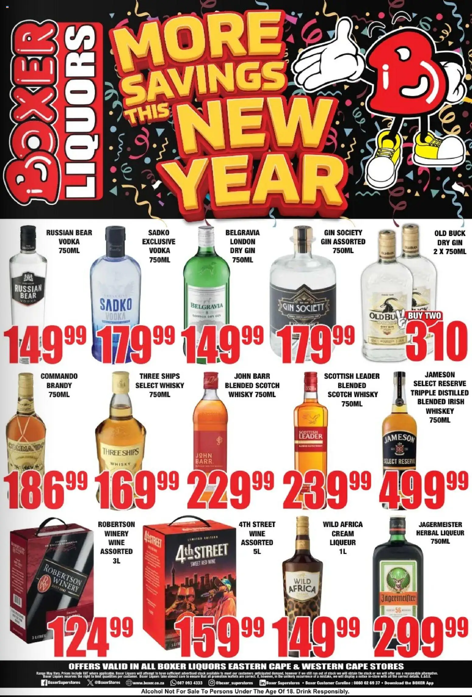 New Boxer catalogue – valid from 29.12.2025 | Page: 2 | Products: Brandy, Wine, Gin, Stock