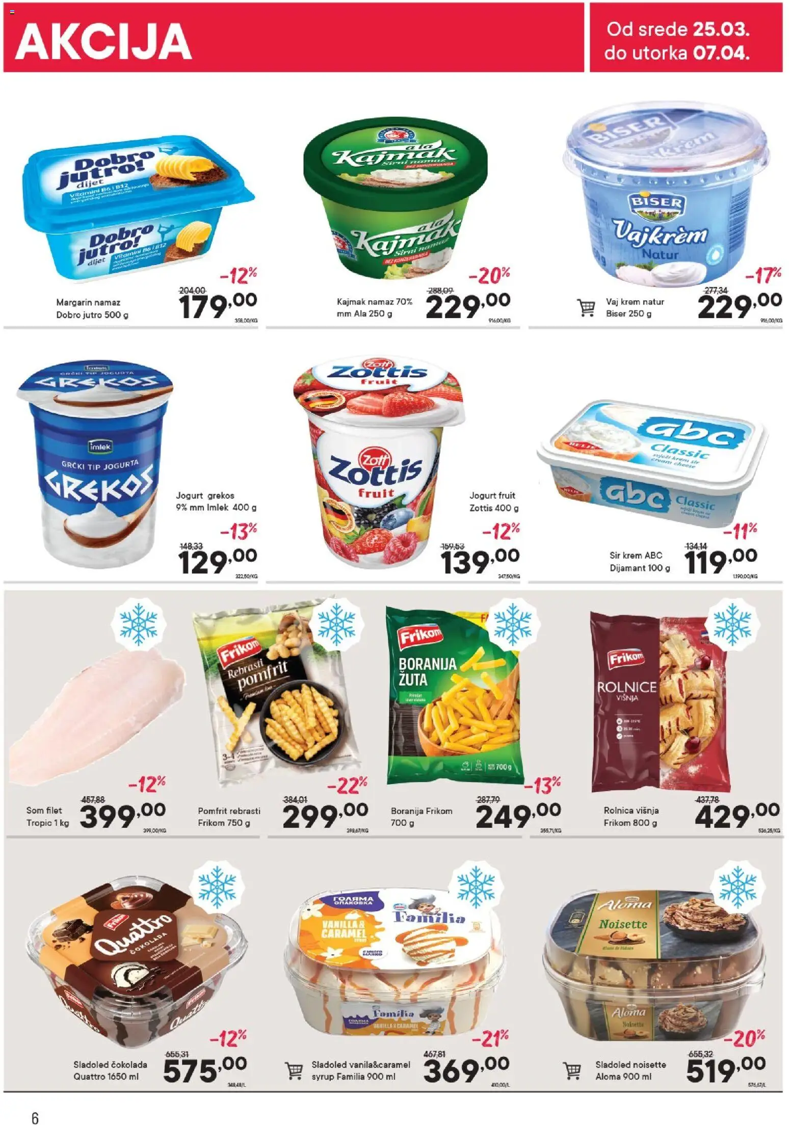 PerSu katalog - važi od 25.03.2026 | Strana: 6 | Proizvode: Boranija, Margarin, Vajkrem, Kajmak