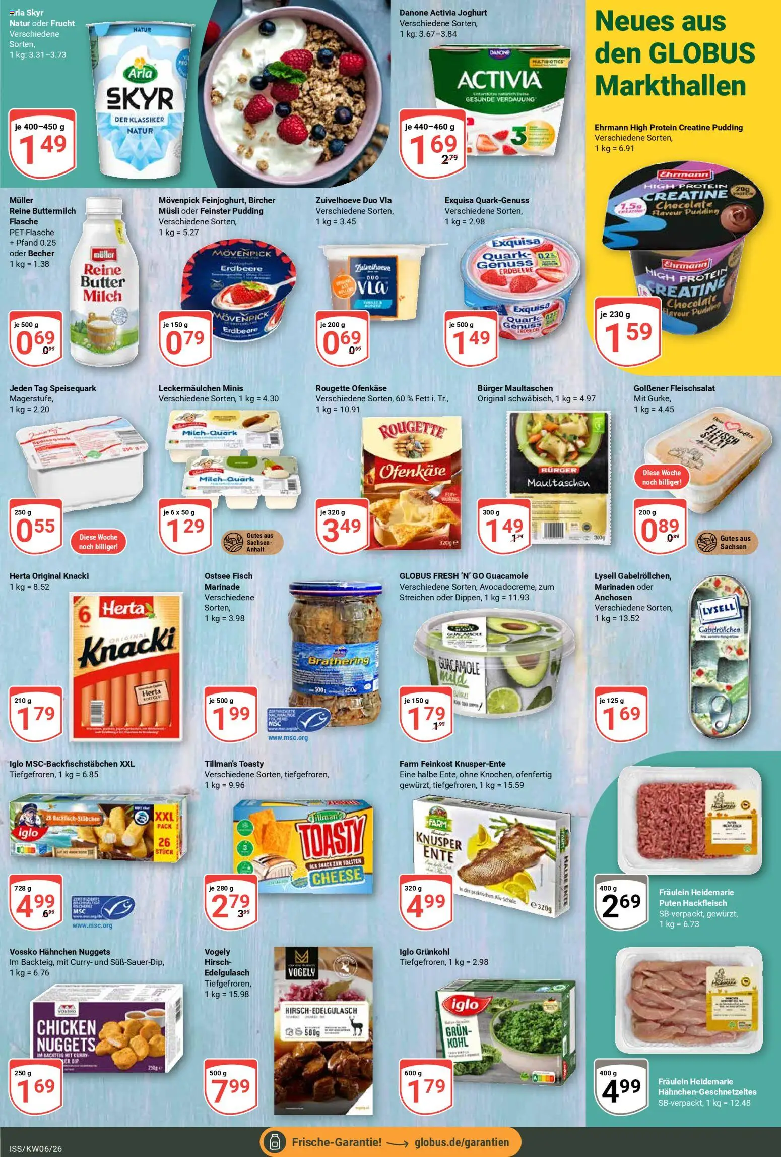 Globus Prospekt 	 – gültig ab 02.02.2026 | Seite: 10 | Produkte: Iglo, Burger, Skyr, Ente