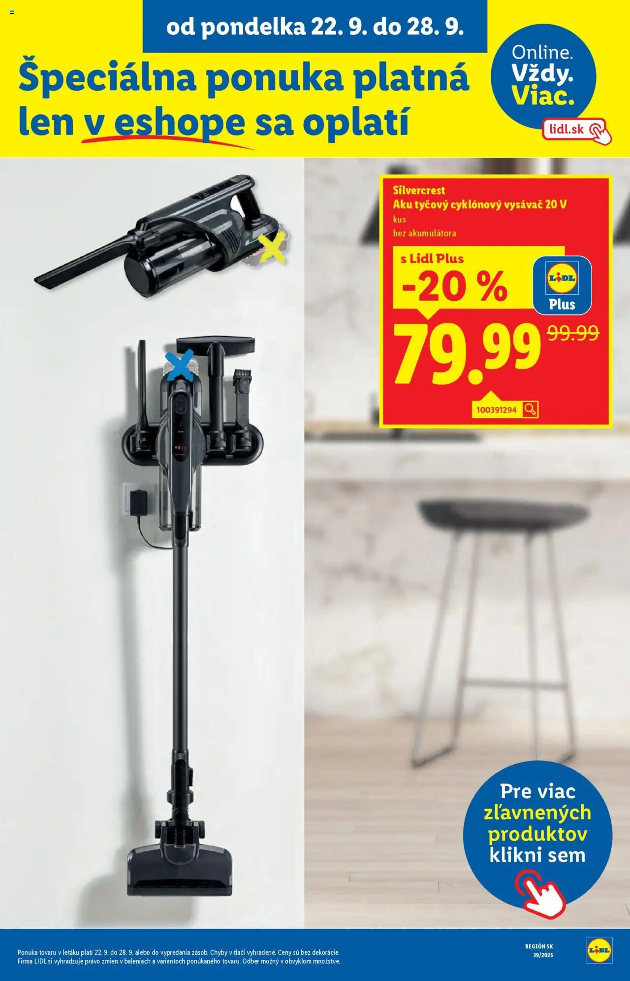 Nové Lidl akcie – leták je platný od 22.09.2025 | Strana: 68 | Produkty: Aku, Vysávač