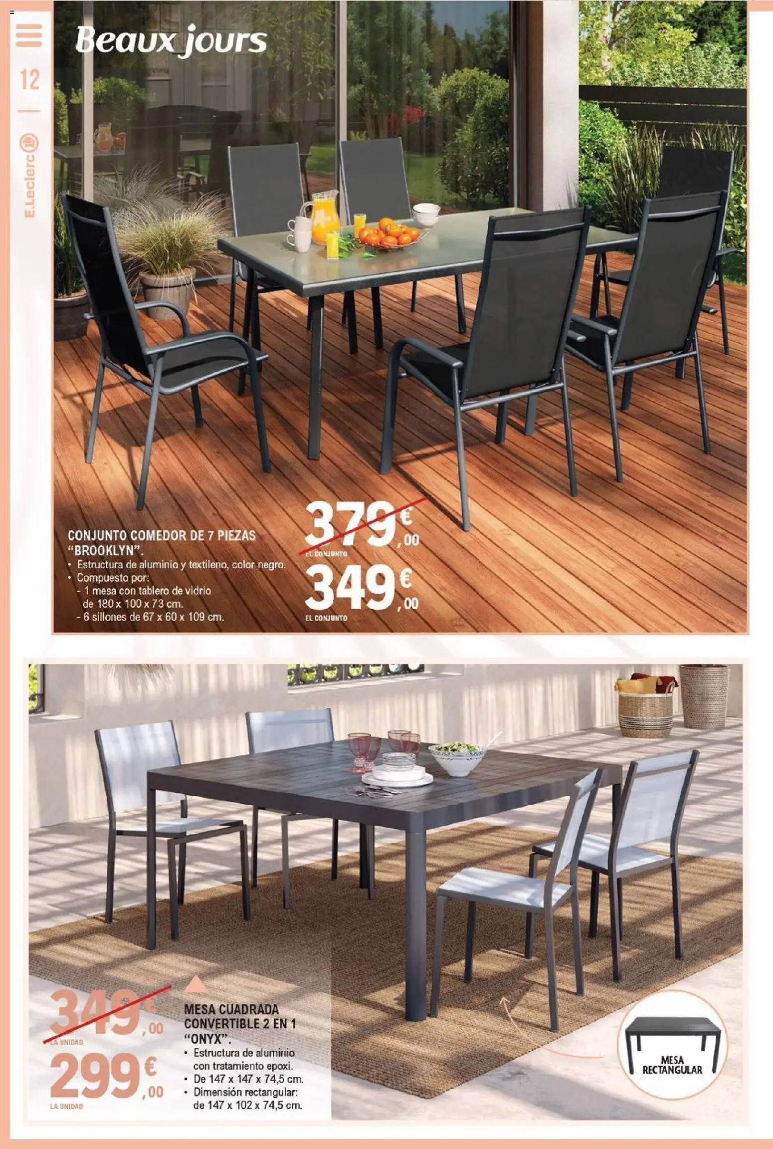 E.Leclerc Al Aire Libre │ válido desde el 27.04.2026 | Página: 12 | Productos: Mesa