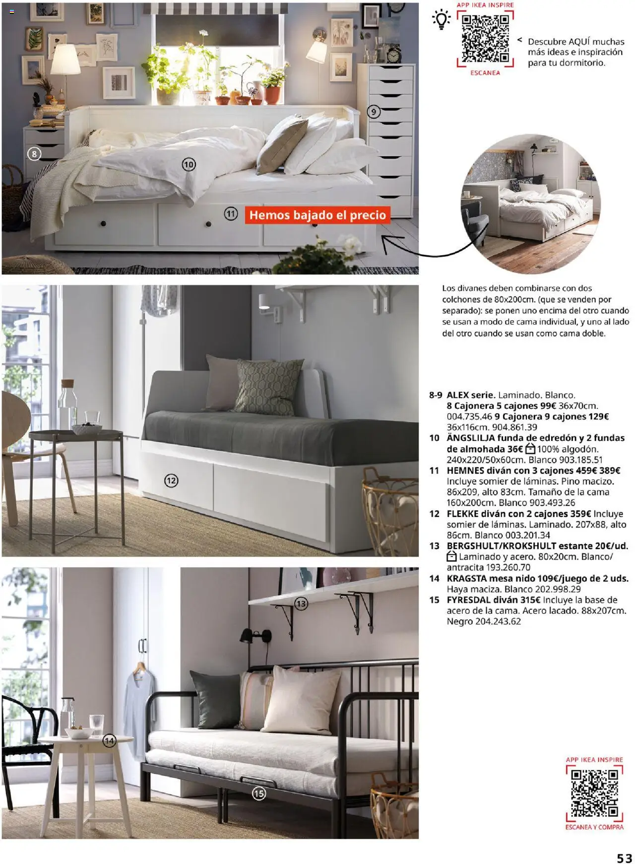 Catálogo IKEA Dormitorios │ válido desde el 04.02.2025 | Página: 53 | Productos: Edredón, Funda, Cama, Cajonera