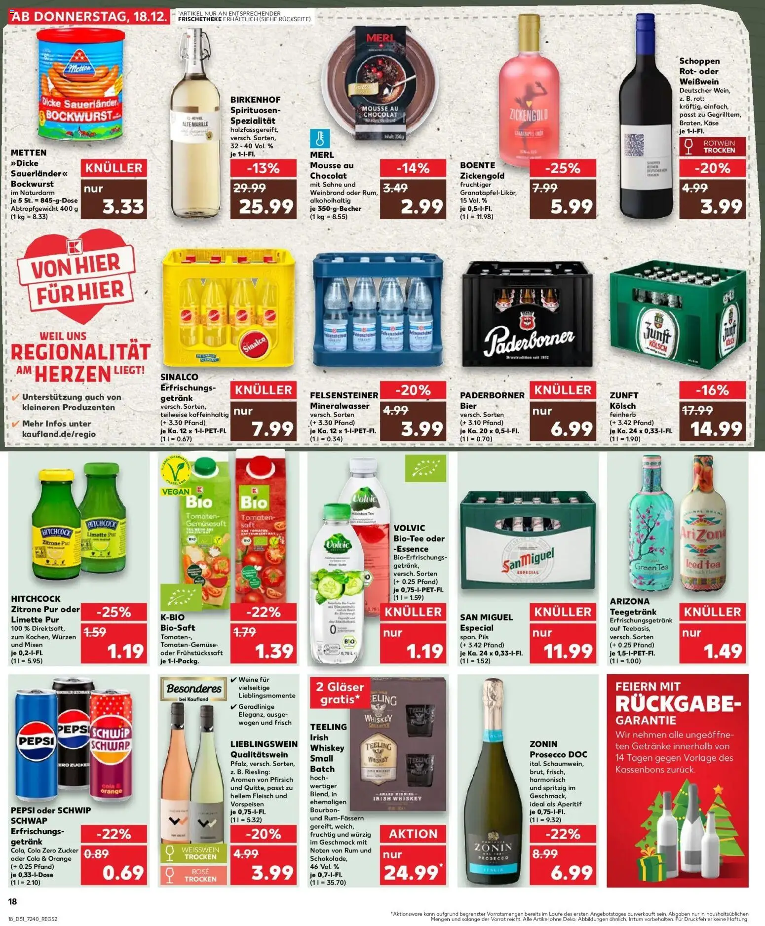 Kaufland prospekt Siegen	 – gültig ab 18.12.2025 | Seite: 18 | Produkte: Rum, Schwip schwap, Tee, Whiskey