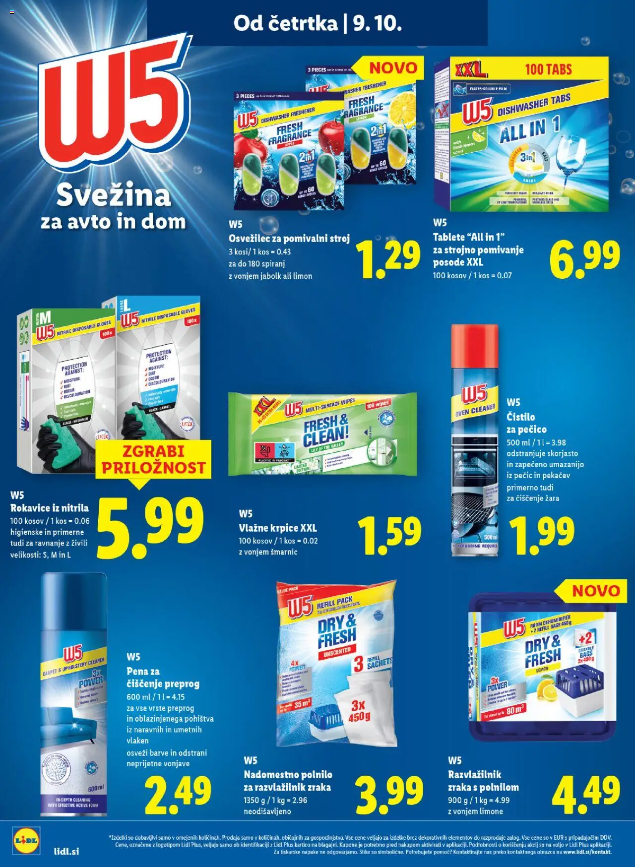Novi Lidl katalog ponudbe – veljaven od 09.10.2025 | Stran: 14 | Izdelki: Pomivalni stroj, Kos, Rokavice