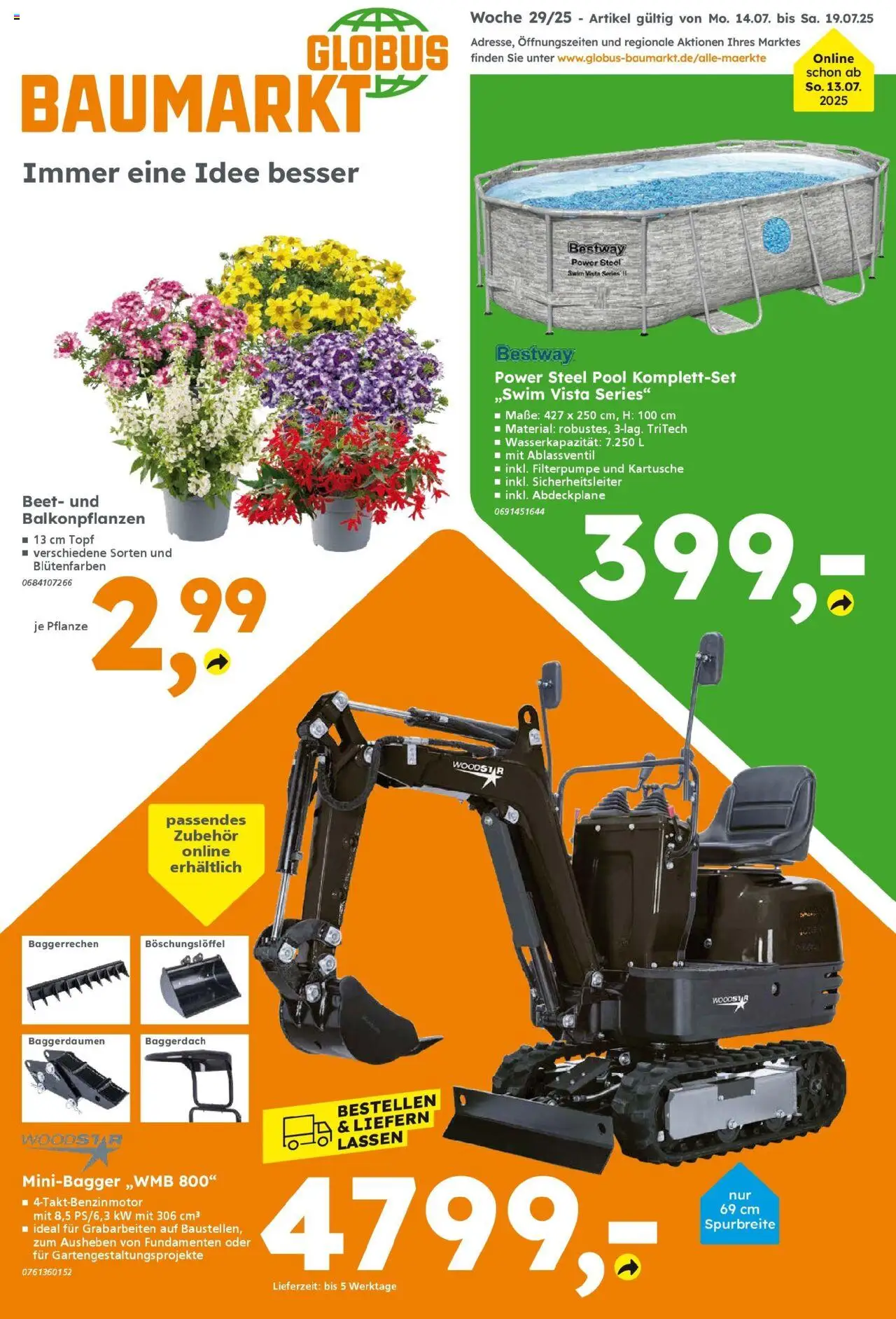 Globus Baumarkt prospekt Sankt Wendel	 – gültig ab 13.07.2025 | Seite: 1