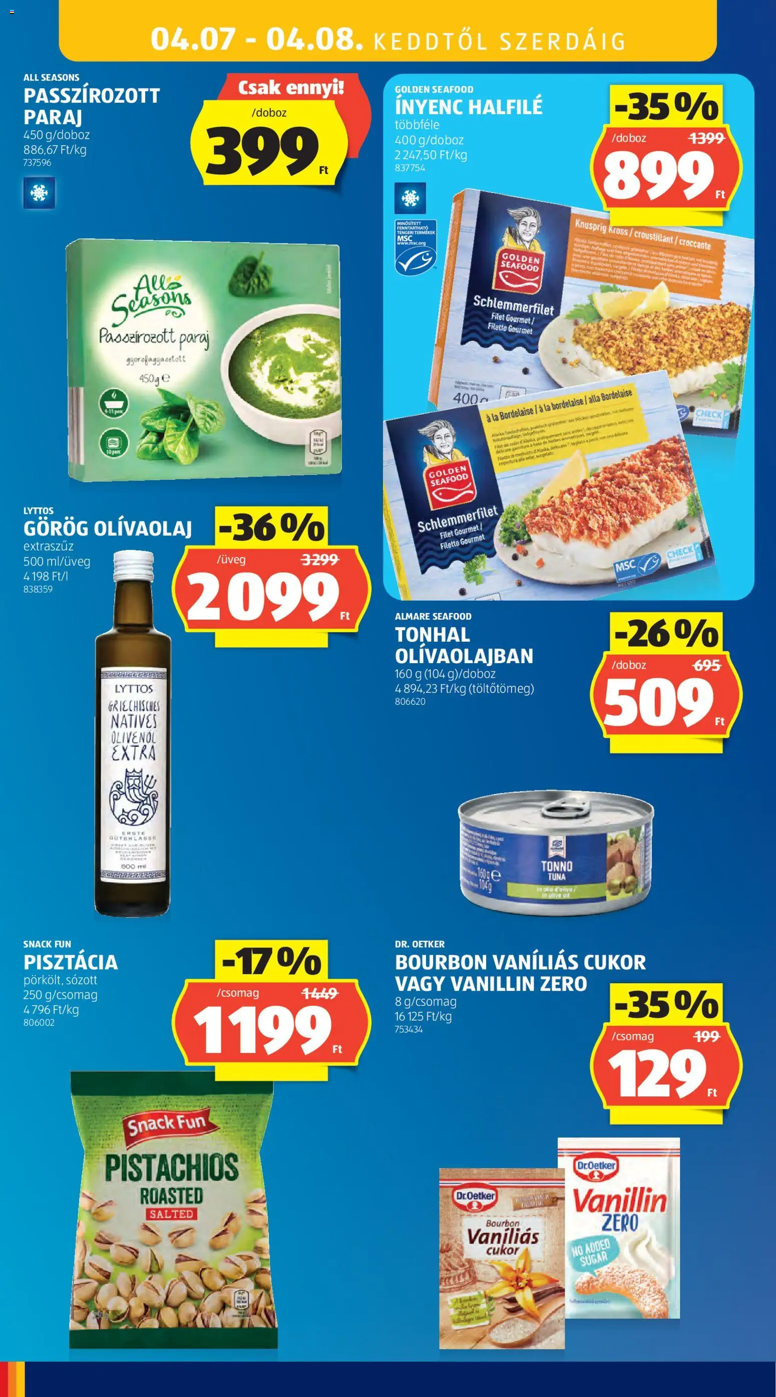 Aldi akciós ujság - amely érvényes a következő dátumtól: 02.04.2026 | Oldal: 42 | Termékek: Tonhal, Pisztácia, Bourbon, Cukor